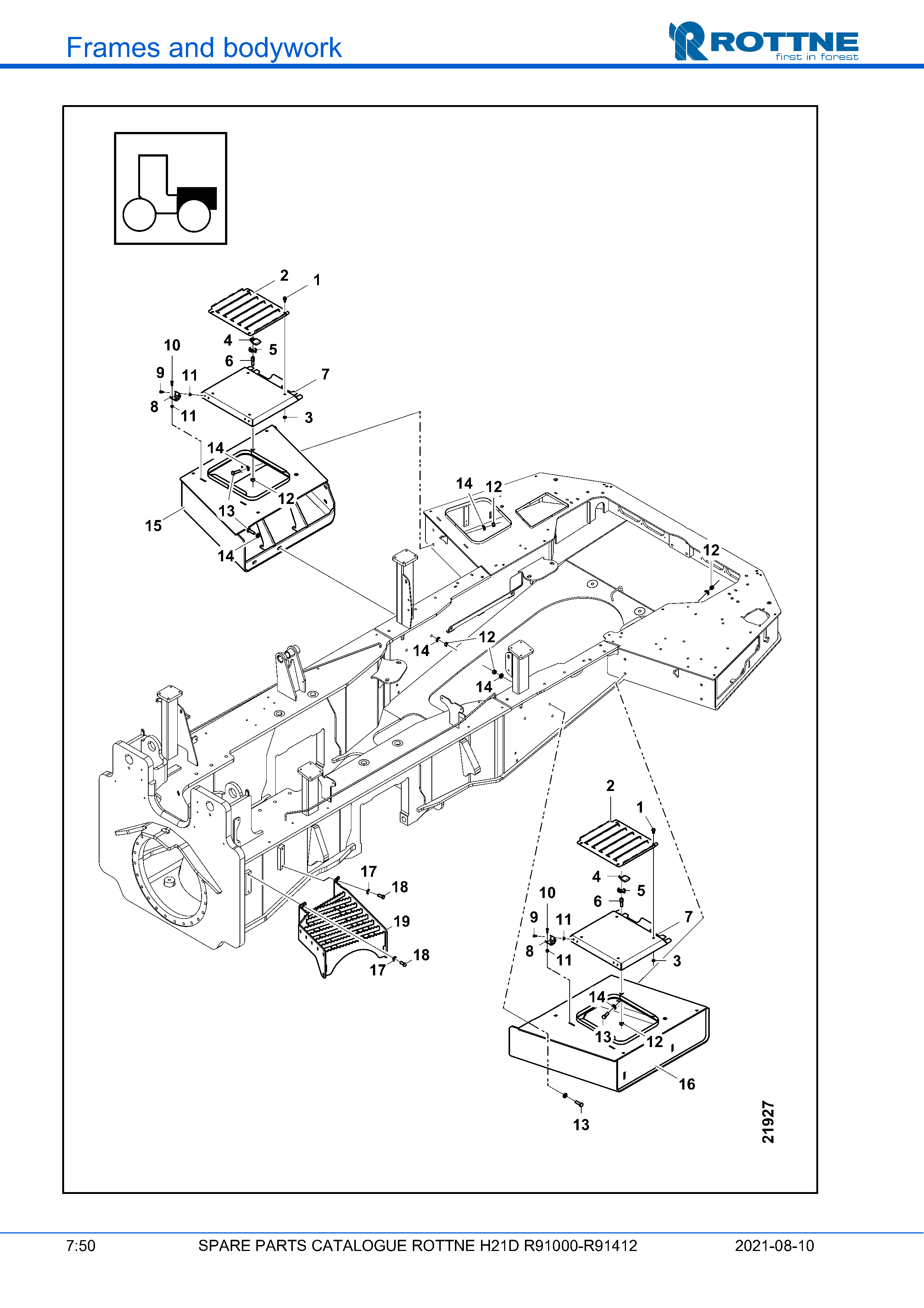 Отсек для хранения инструментов и подножка, 6WD