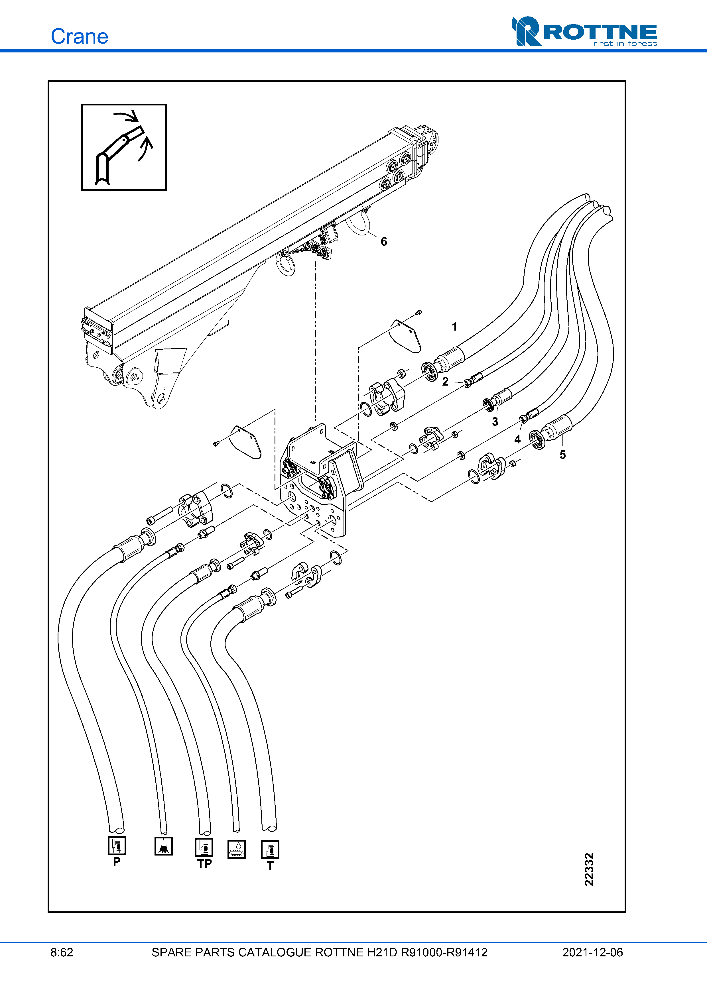Шланги стрелы вылета, R91009, R91101-