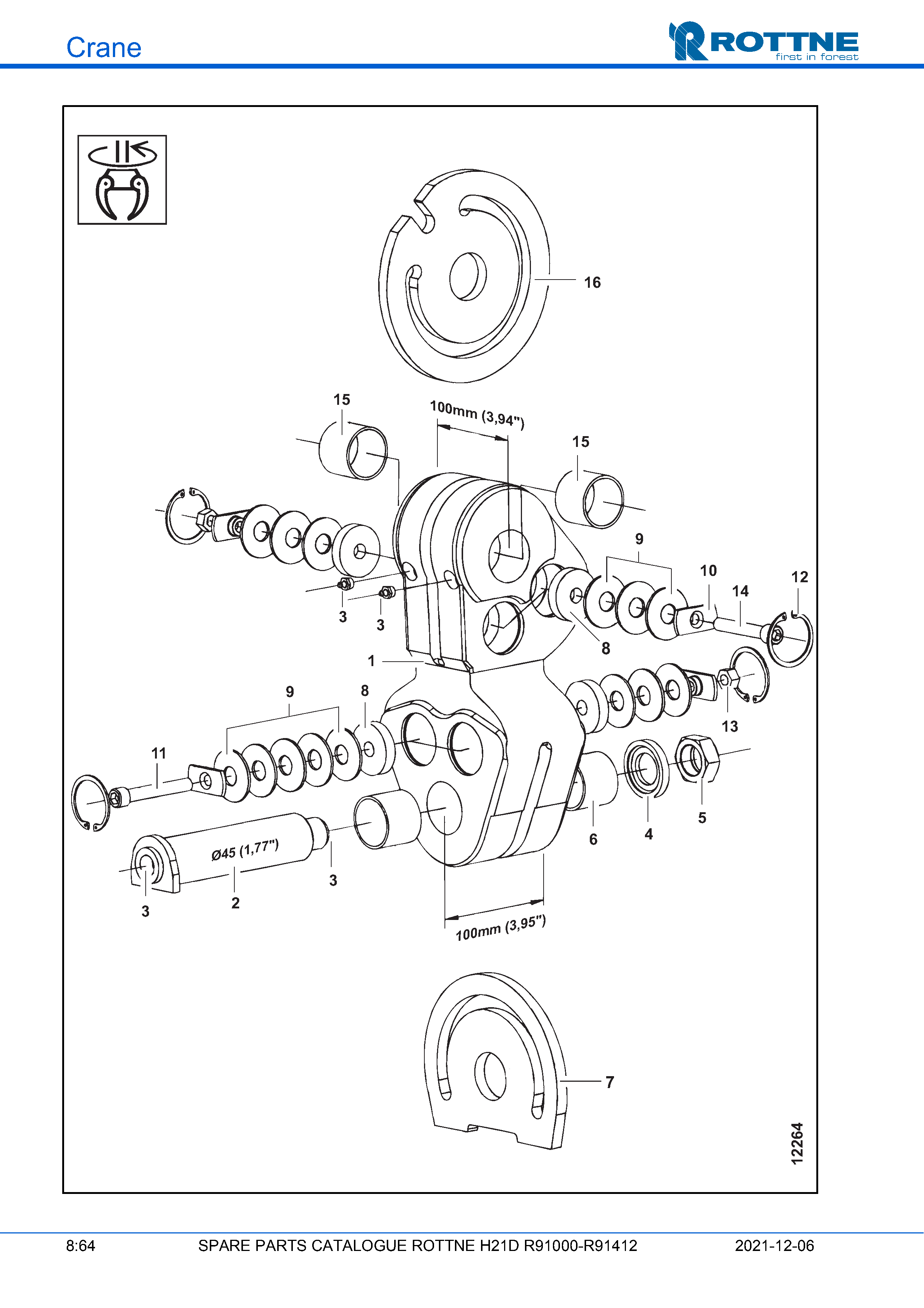 Двойной качающийся демпфер 100/45