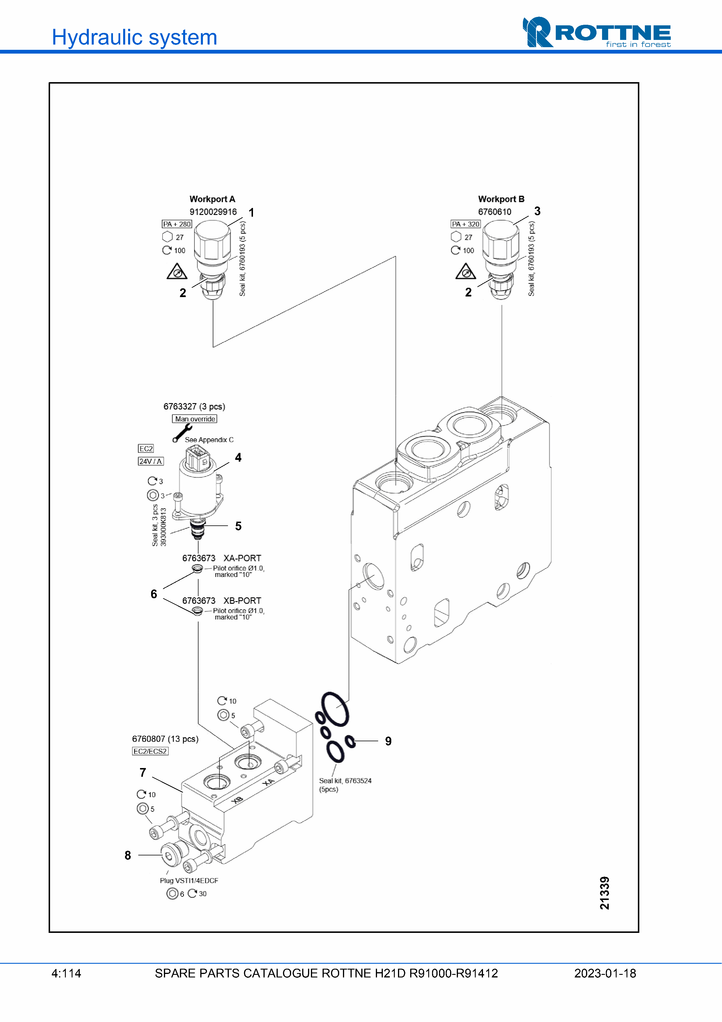 Золотниковая секция 1, наклон