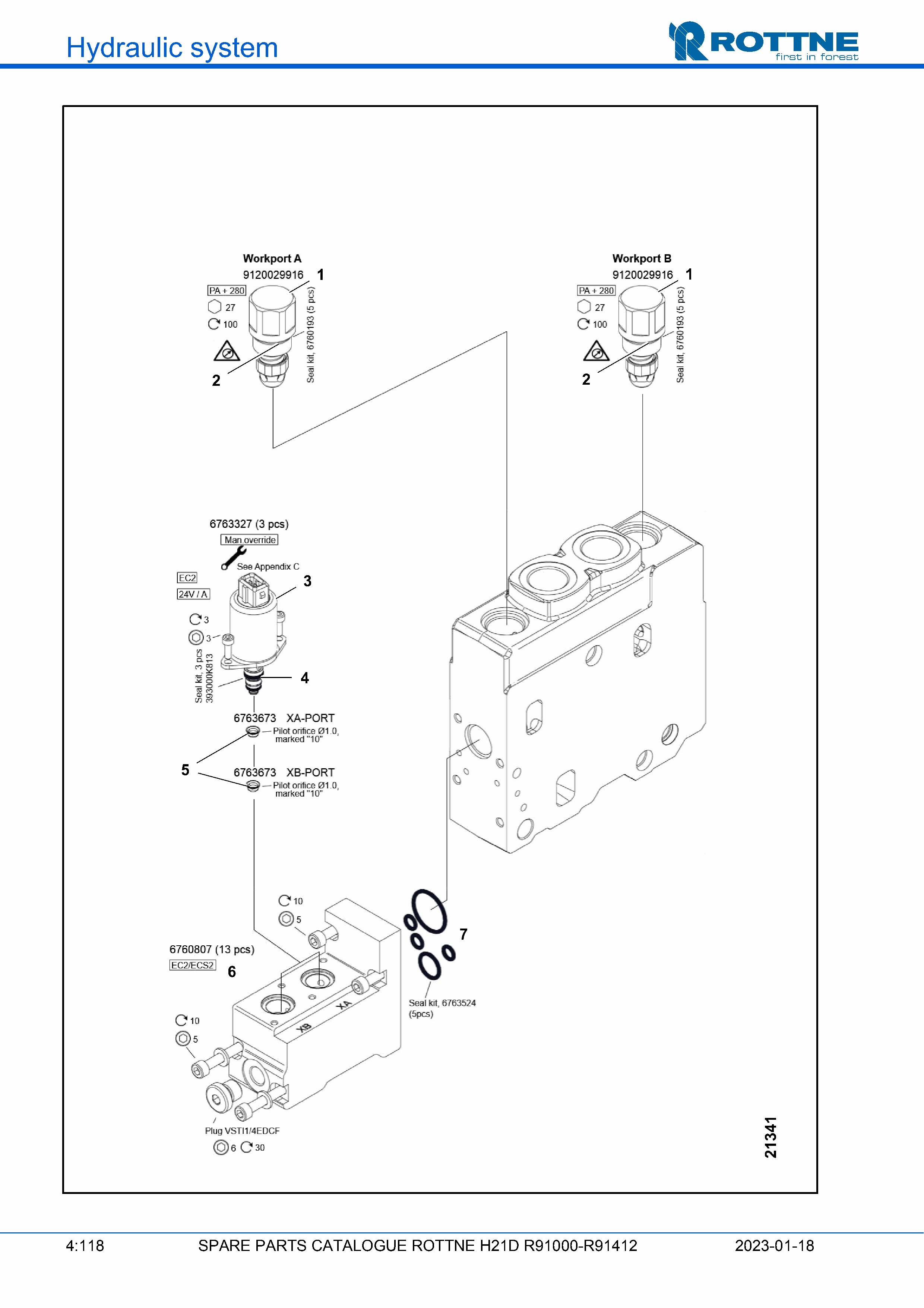 Золотниковая секция 2, рулевое управление