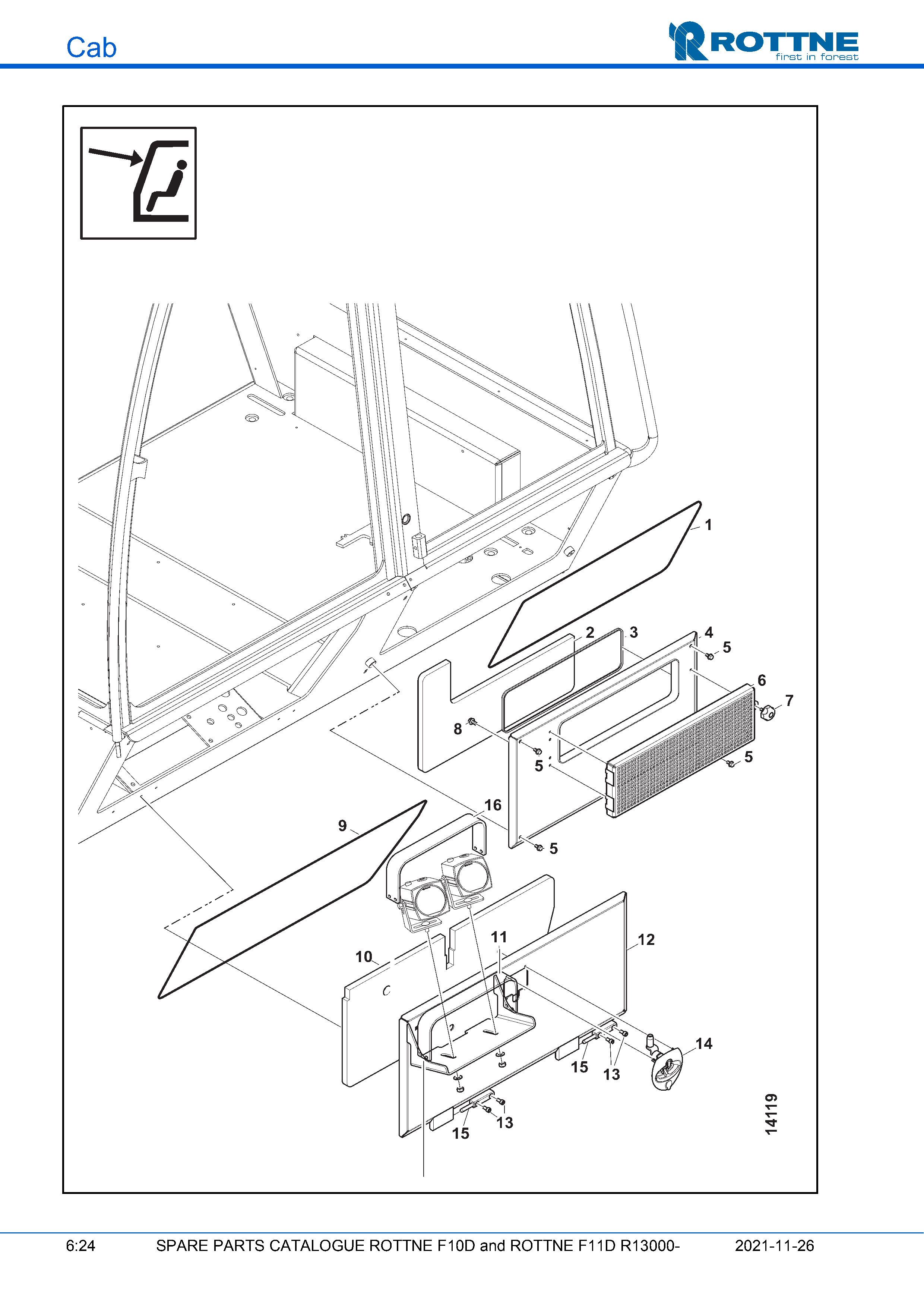 Сервисный люк, правая сторона