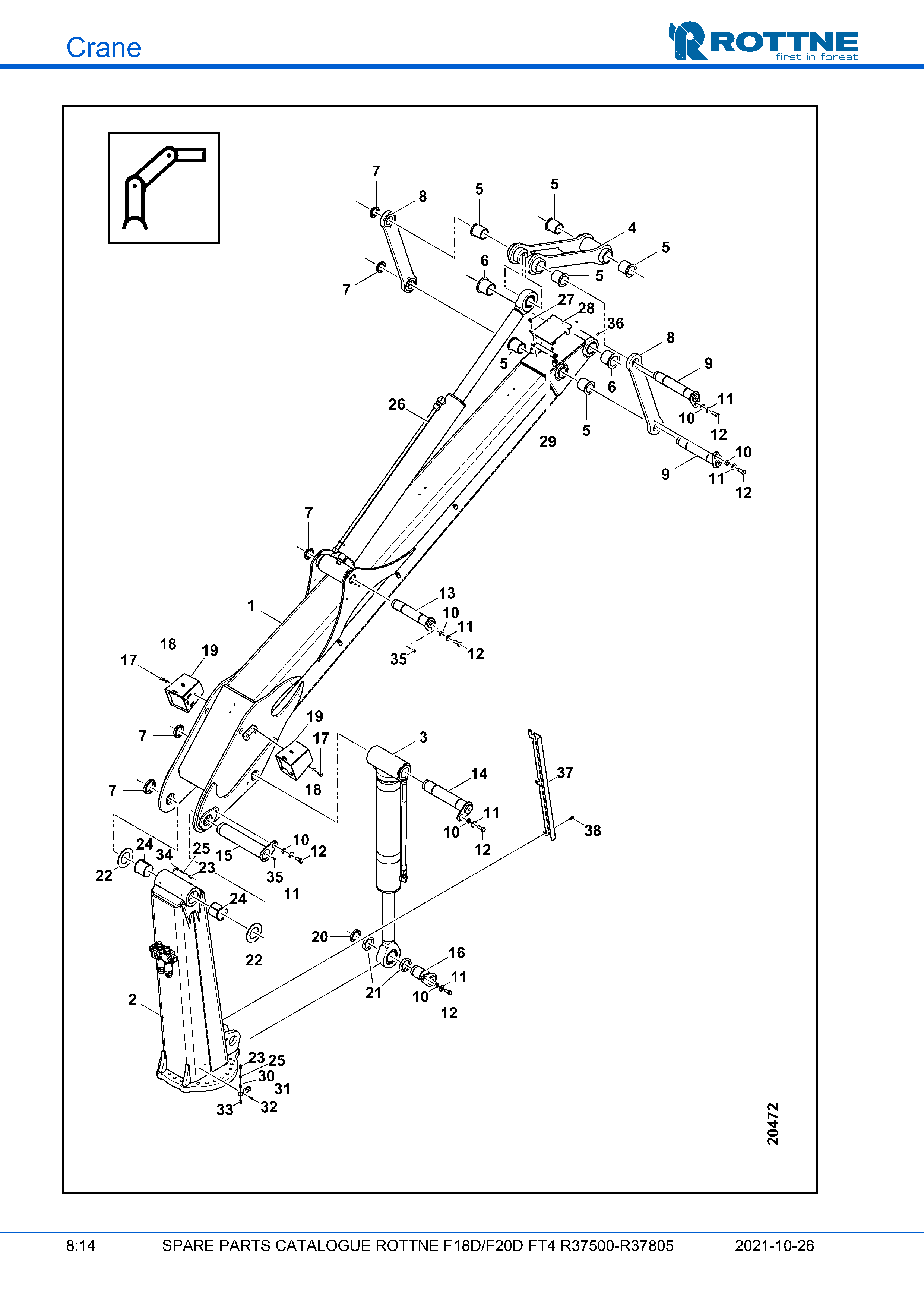 Колонна манипулятора и подъёмная стрела