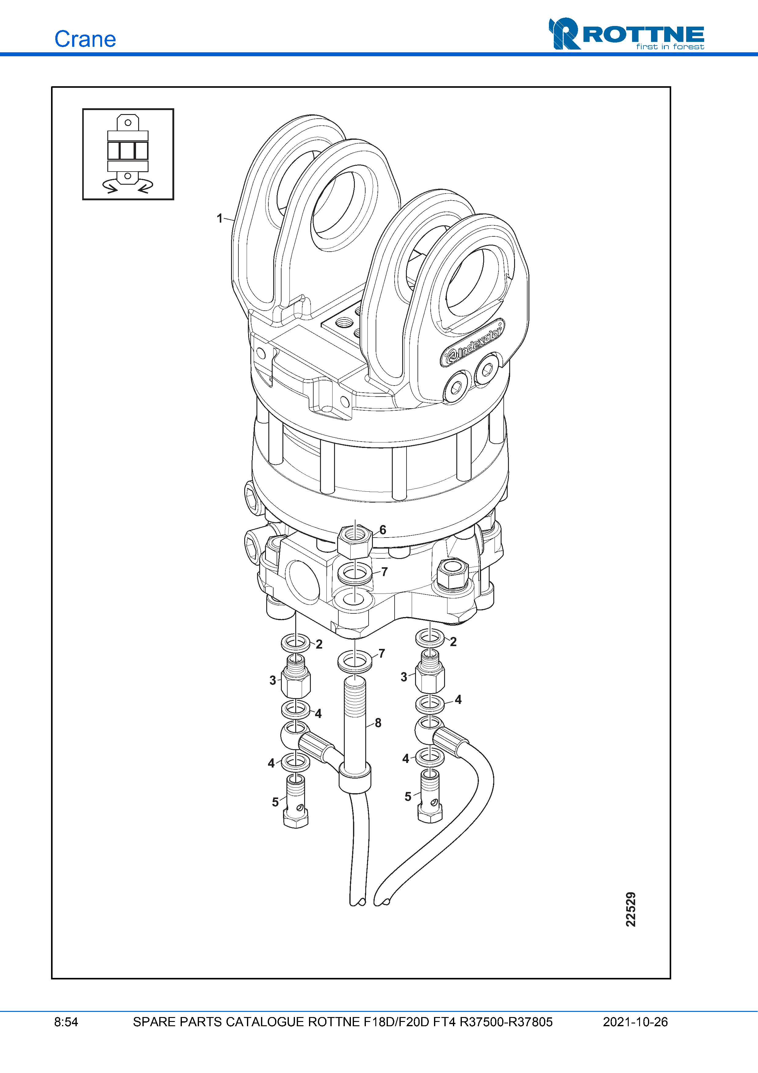 Ротатор G123 A LS, для Cranab FC125 CI