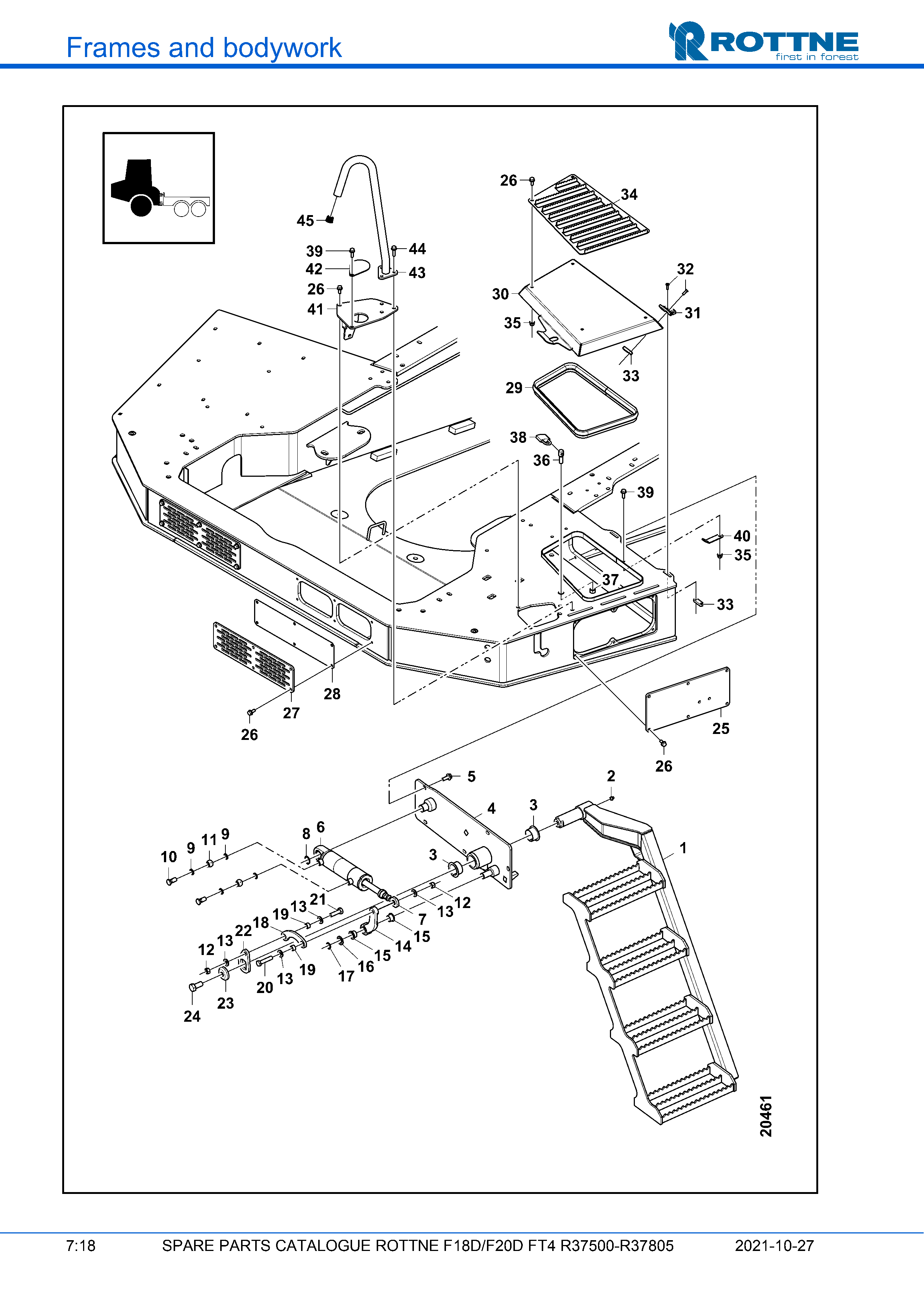 Лестница и подножка, передняя, -R39827, продолжение