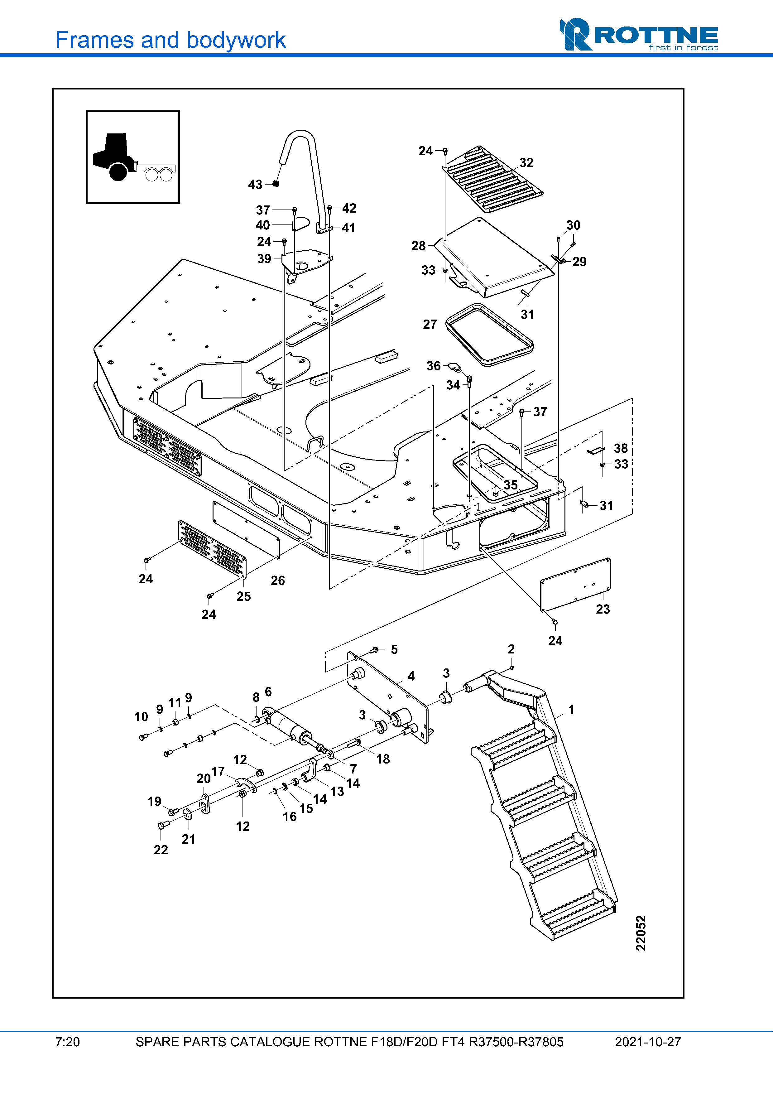 Лестница и подножка, передняя, R39828-