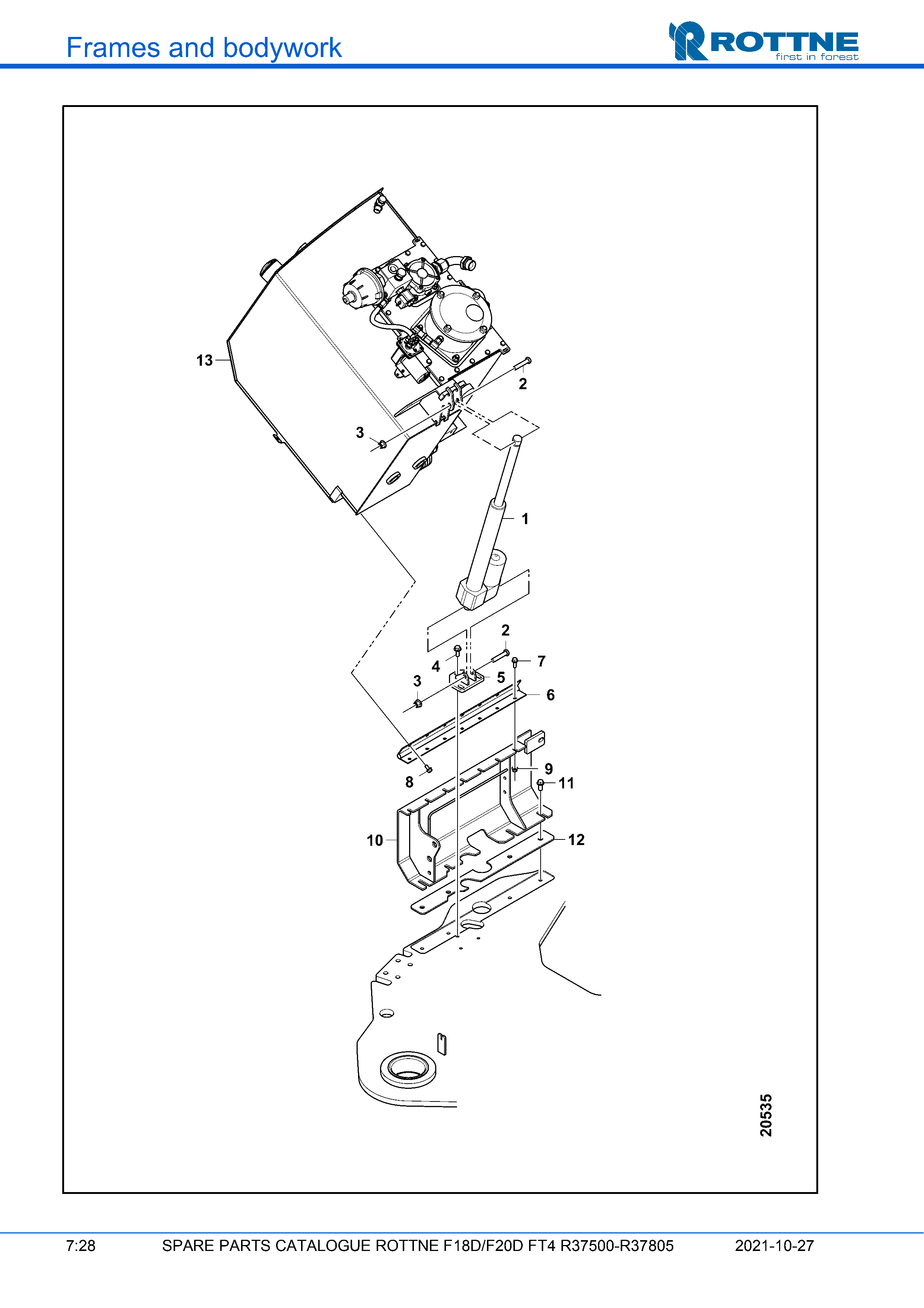 Бак наклонный, гидромасло