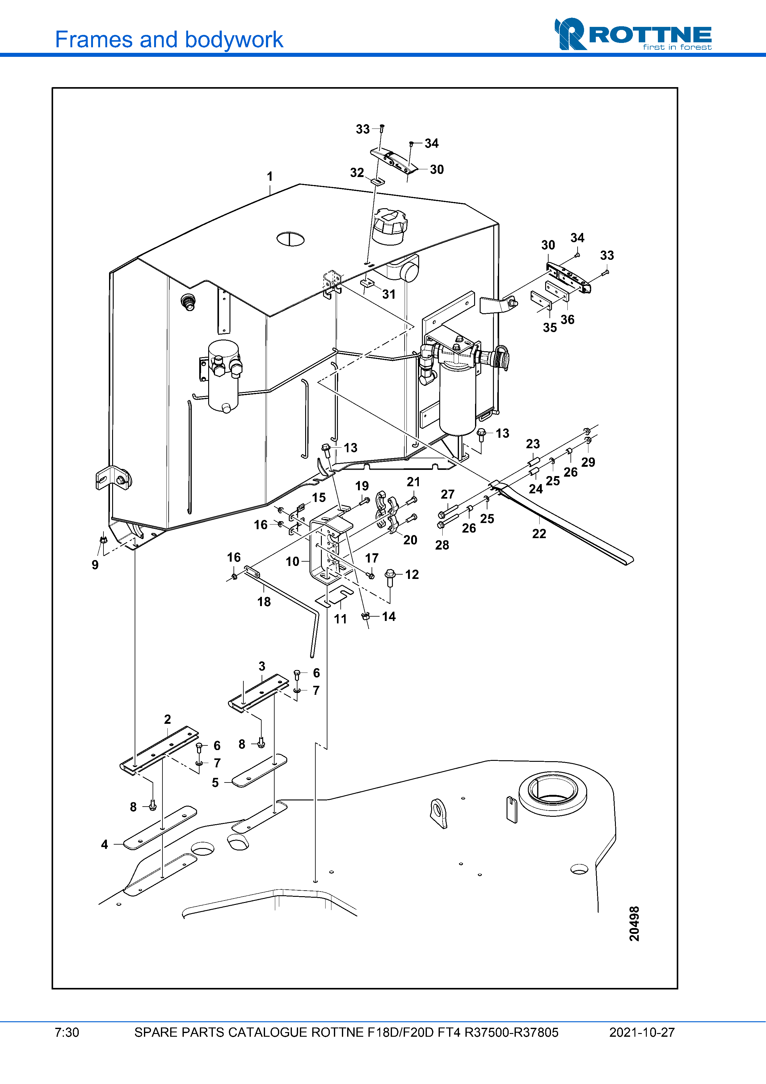 Бак наклонный, топливный