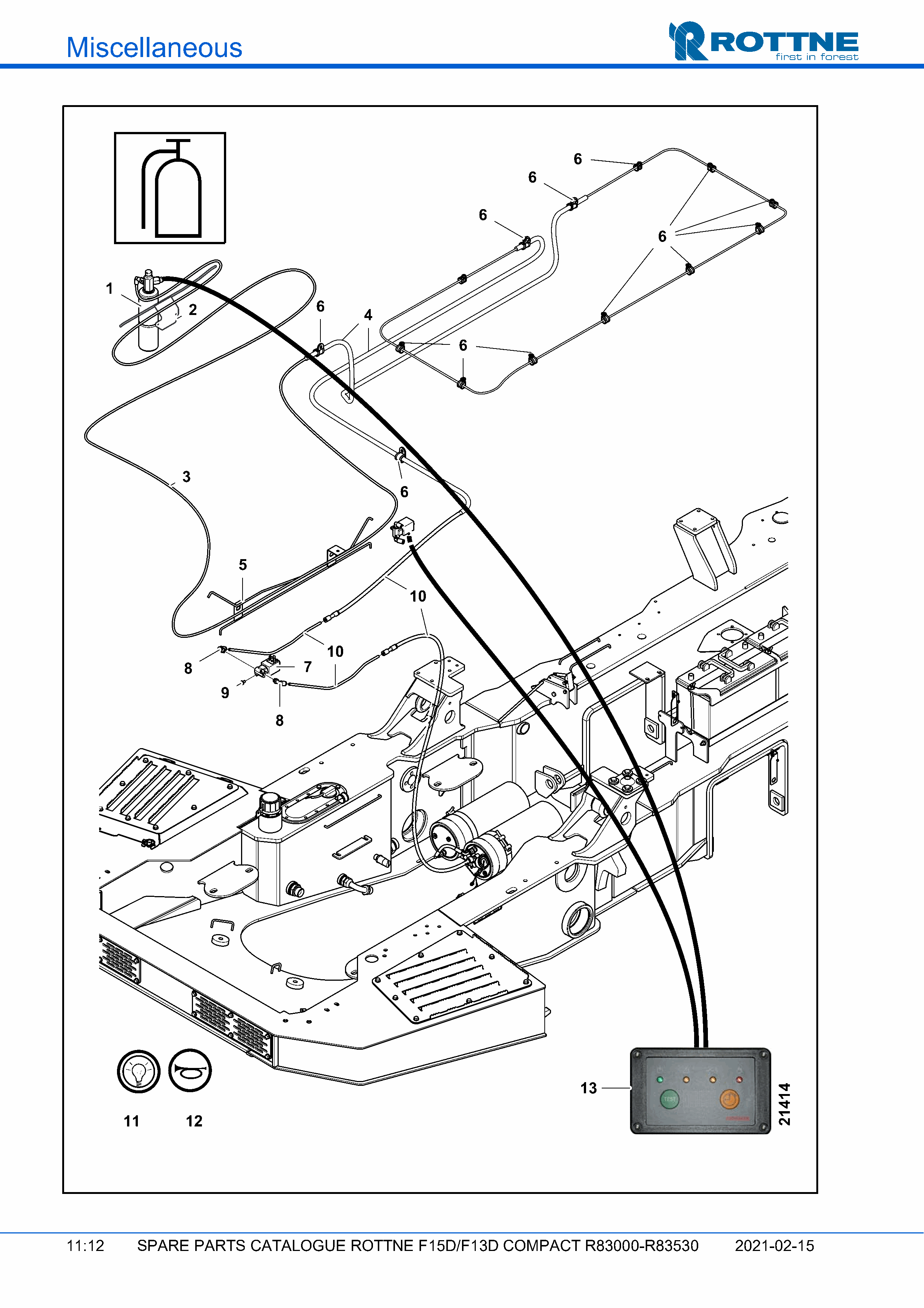 Схема тревоги (F15D/F13D COMPACT R83000–R83530, 2021-02-15, 722351)