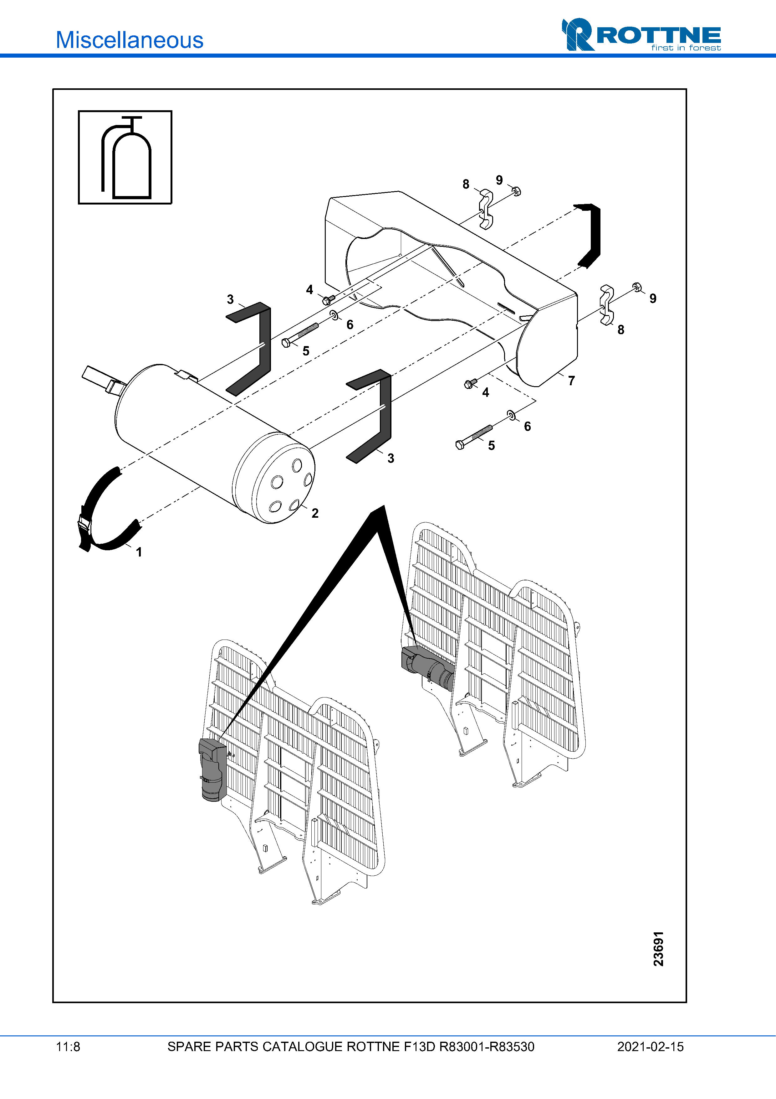 Дополнительный огнетушитель (F13D R83001–R83530, 2021-02-15)