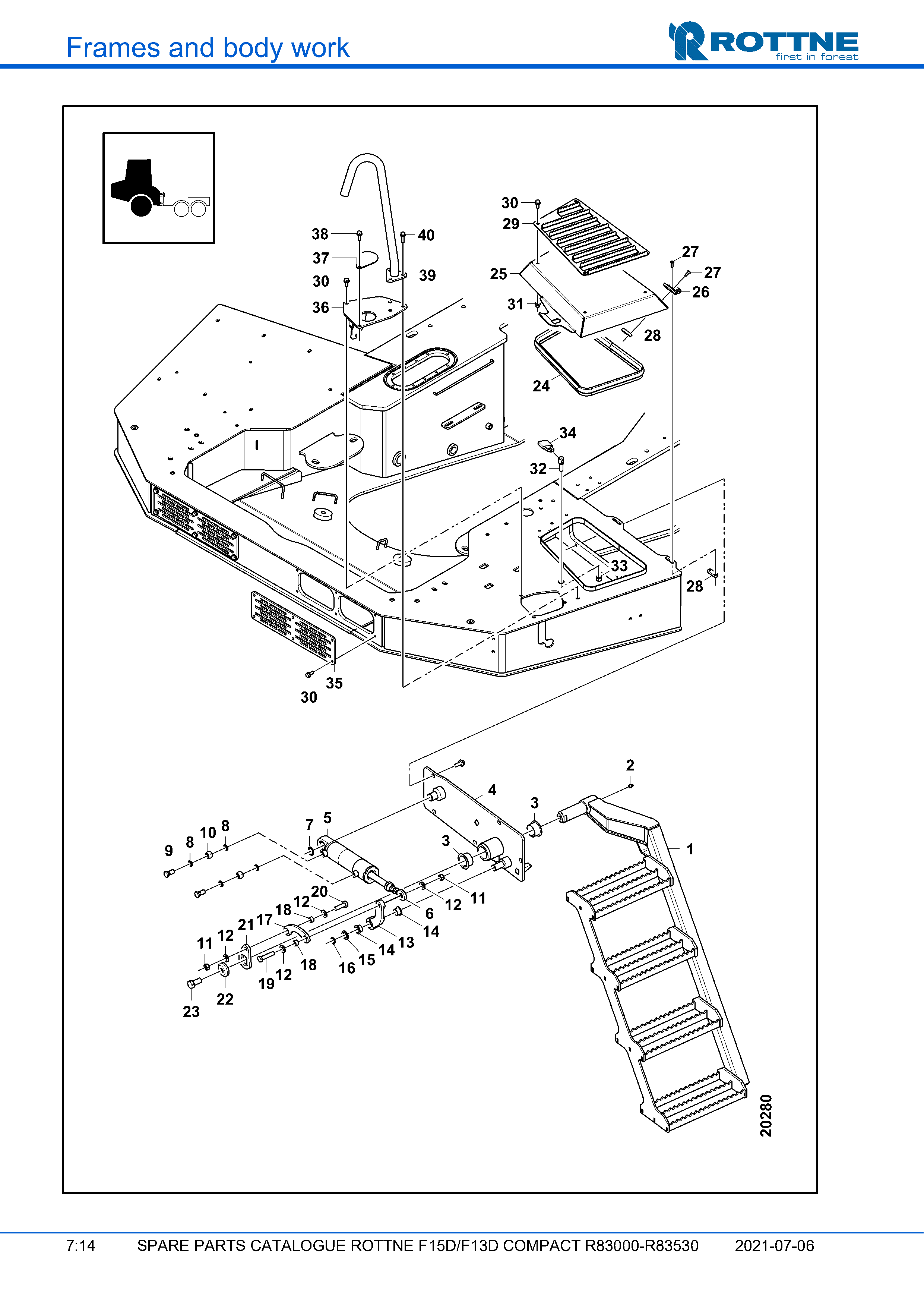 Лестница, передняя, -R83230 (F15D/F13D COMPACT R83000–R83530, 2021-07-06, 722358)