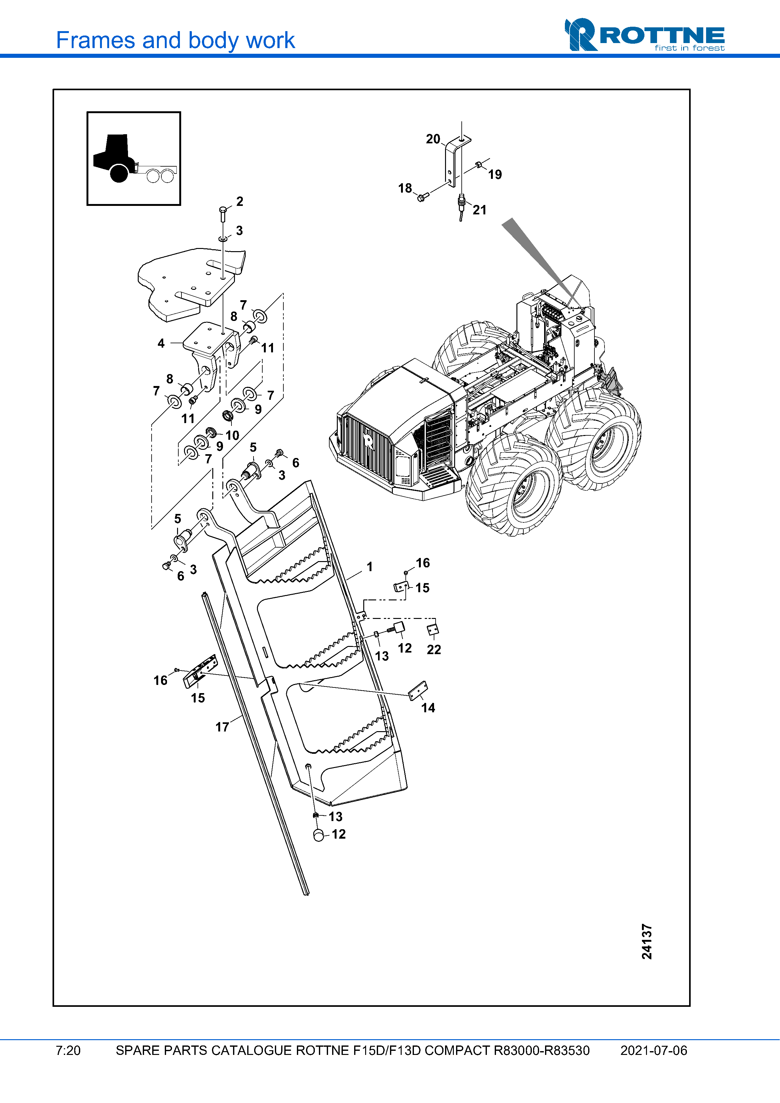 Лестница, задняя (F15D/F13D COMPACT R83000–R83530, 2021-07-06, 722358)
