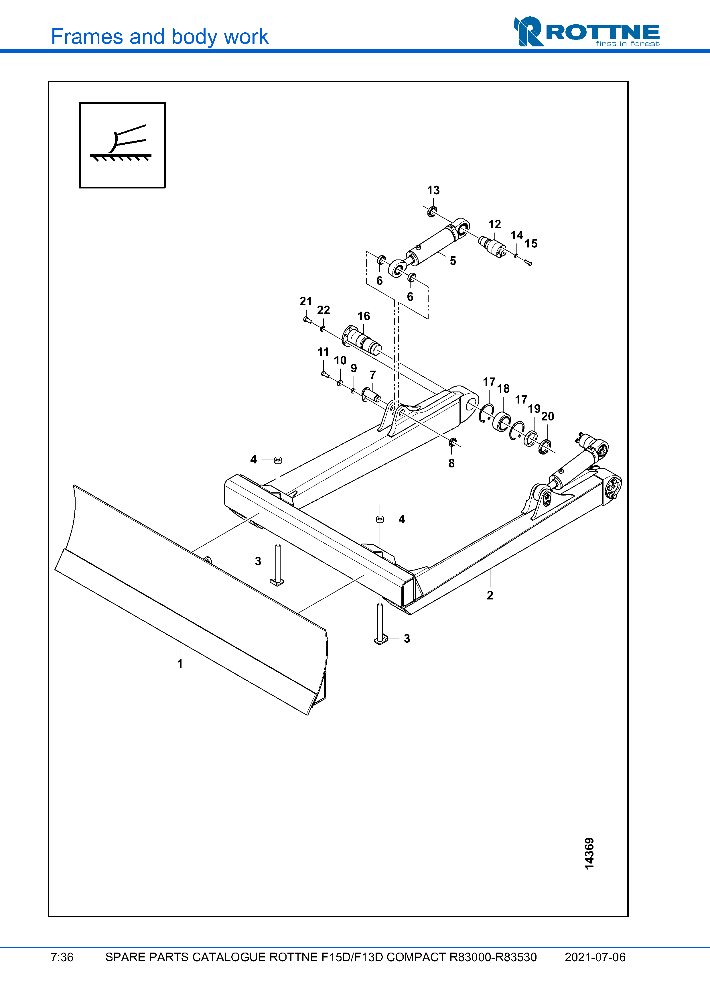 Отвал (F15D/F13D COMPACT R83000–R83530, 2021-07-06, 722358)