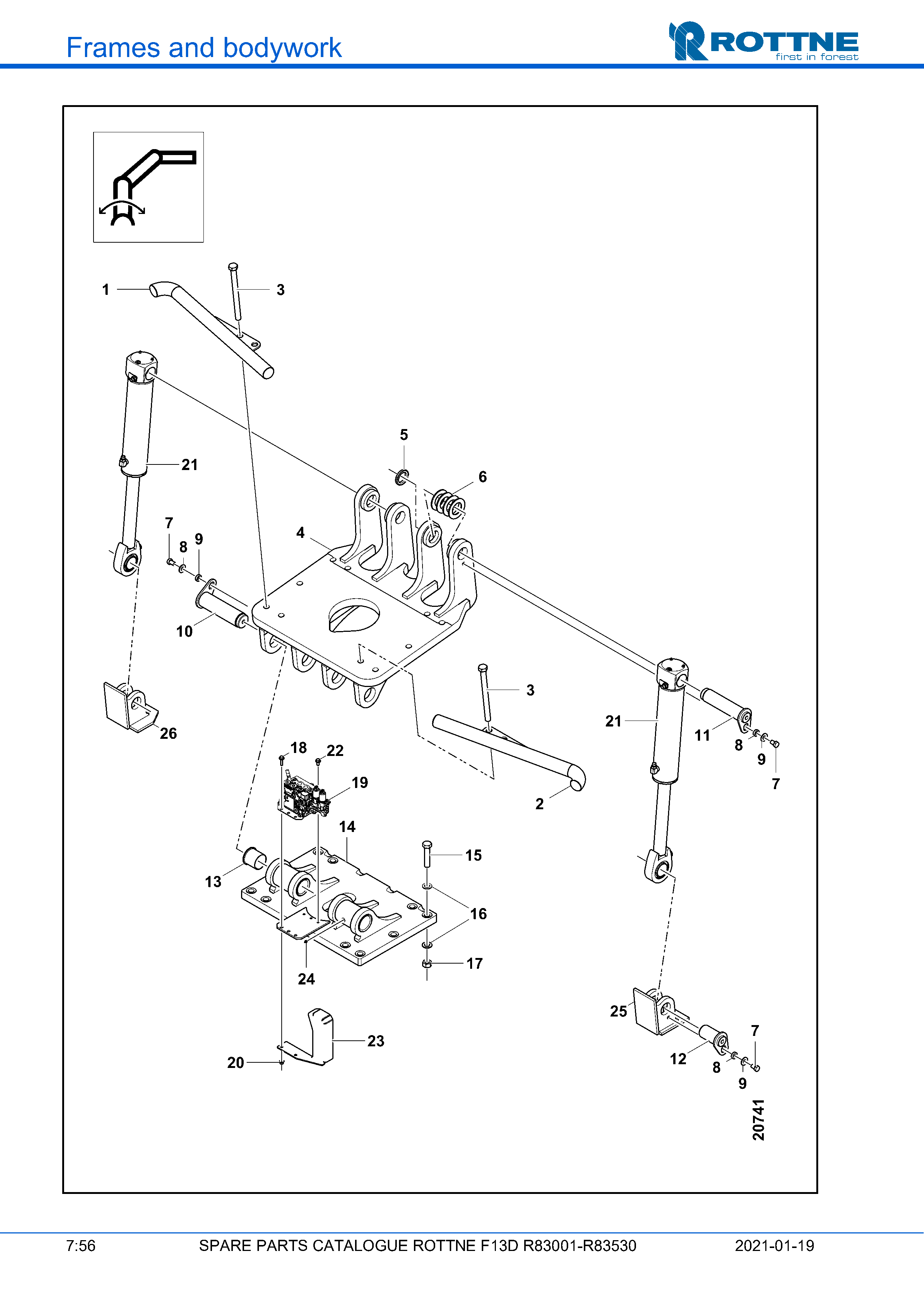 Плита наклона, наклон манипулятора (F13D R83001–R83530, 2021-01-19)