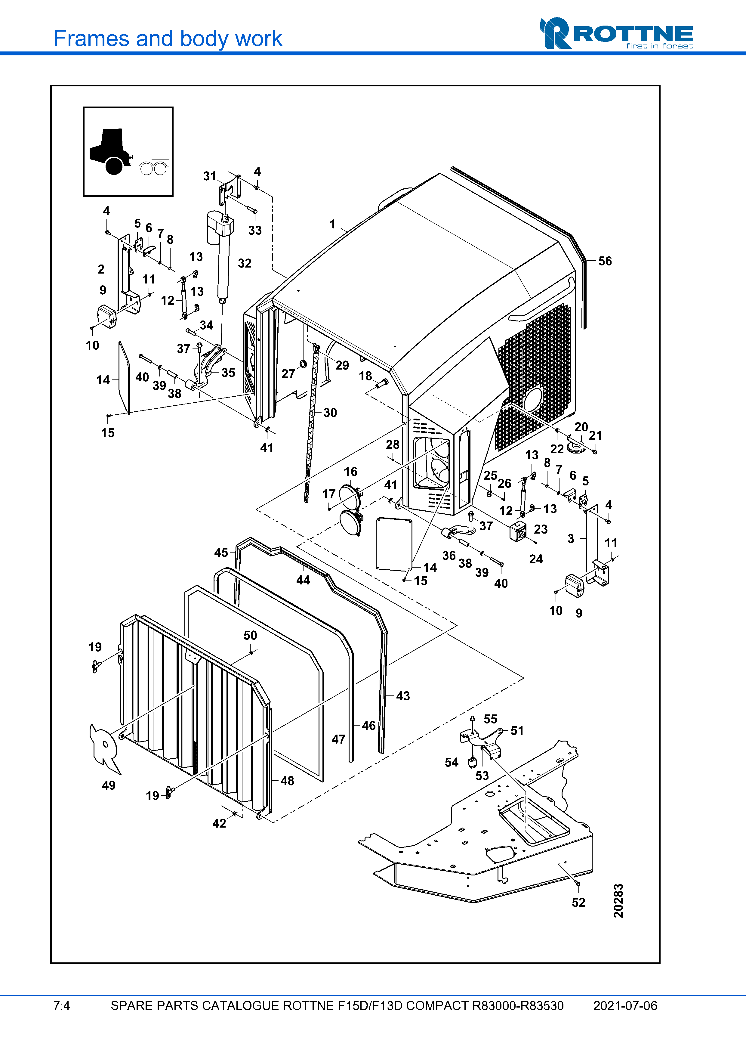 Капот двигателя (F15D/F13D COMPACT R83000–R83530, 2021-07-06, 722360)