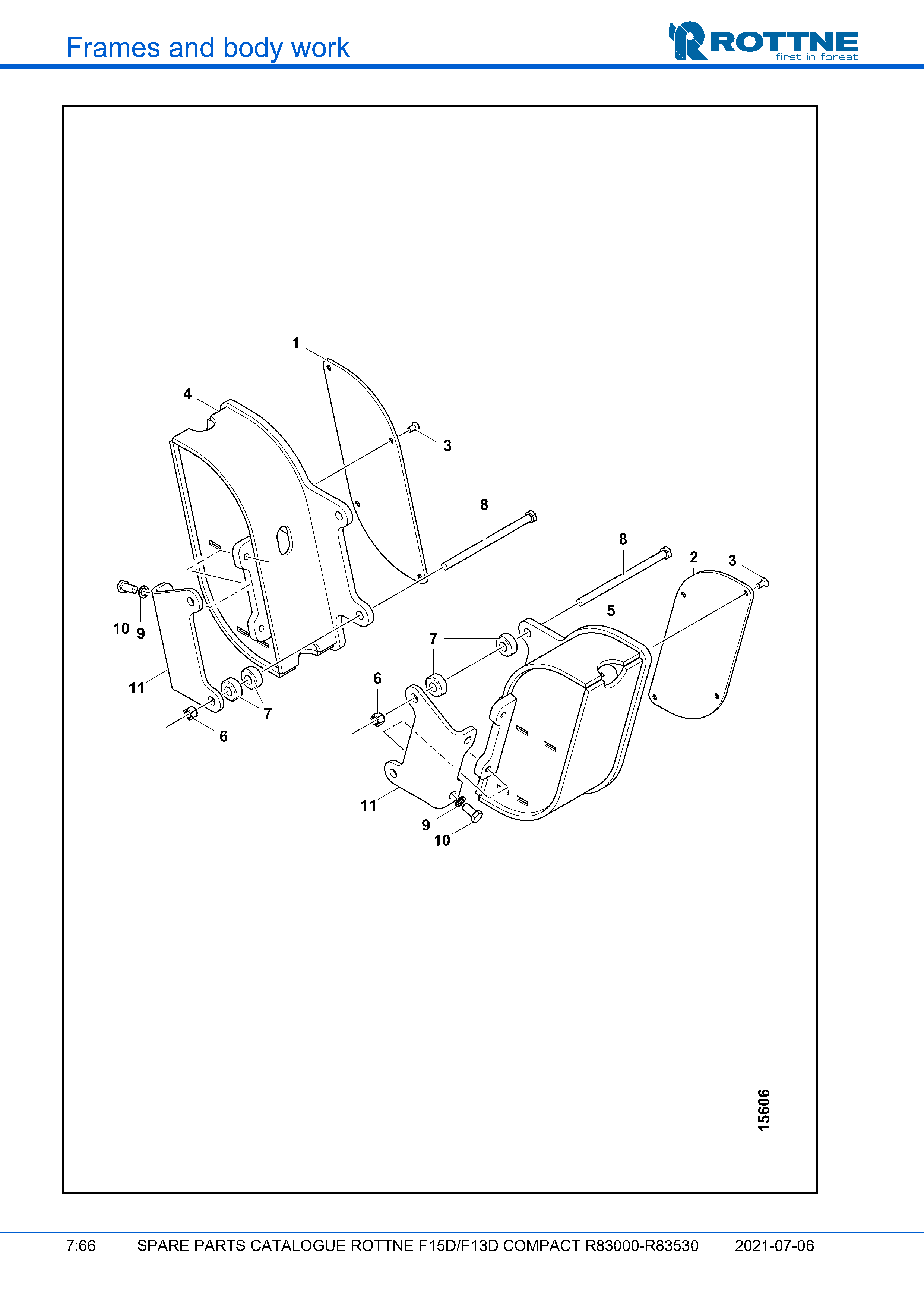 Кронштейны фонарей, коники Wide Load (F15D/F13D COMPACT R83000–R83530, 2021-07-06, 722360)