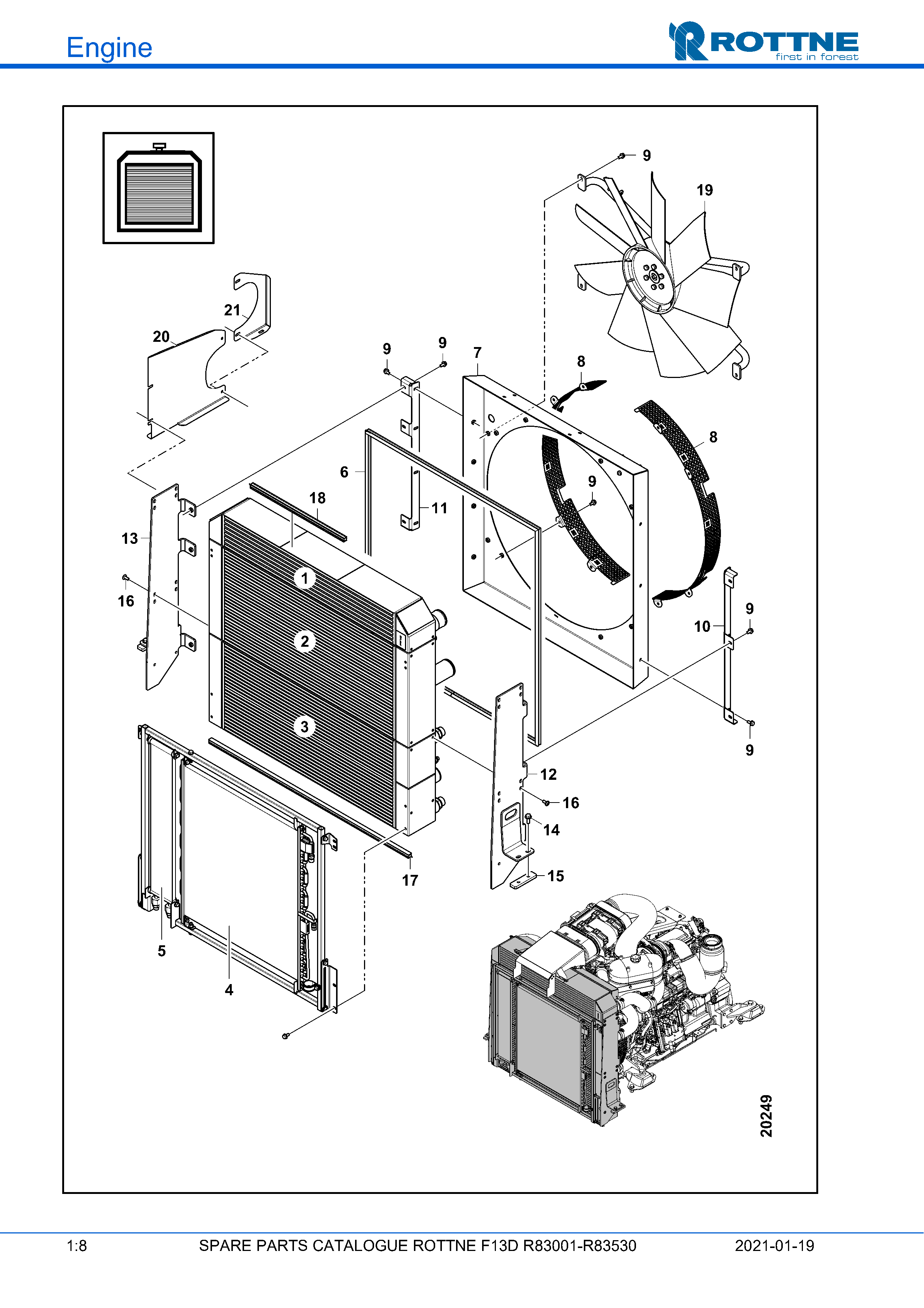 Крышка вентилятора (F13D R83001–R83530, 2021-01-19)