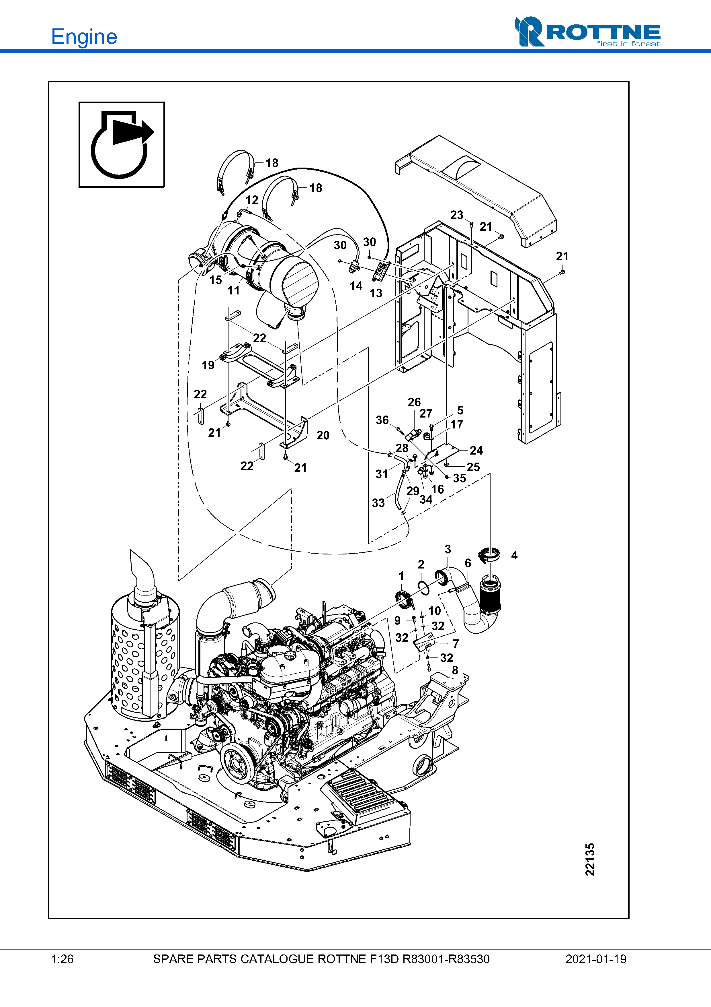 Сажевый фильтр (DPF), R83301- (F13D R83001–R83530, 2021-01-19)