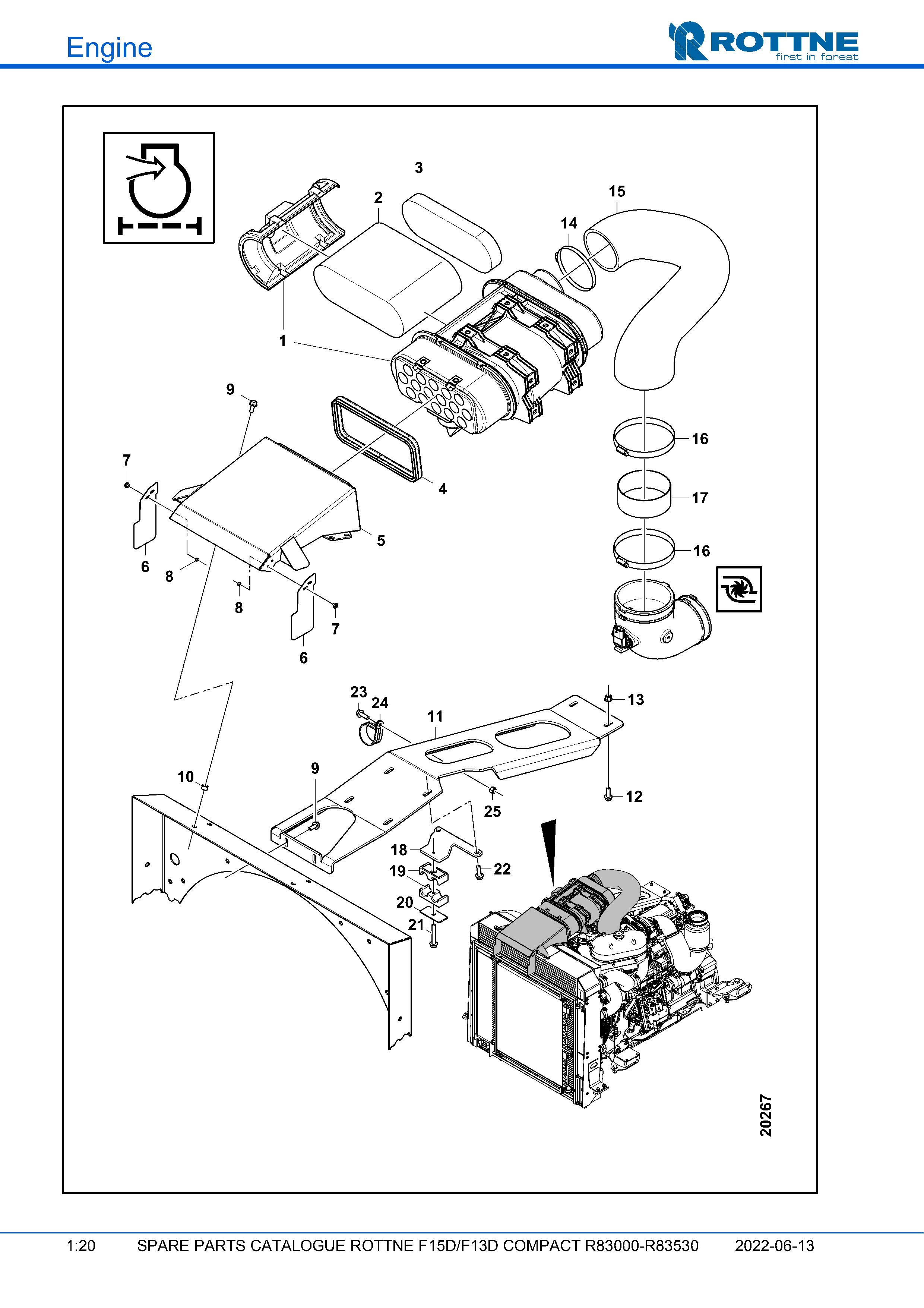 Воздухоочиститель (F15D/F13D COMPACT R83000–R83530, 2022-06-13)