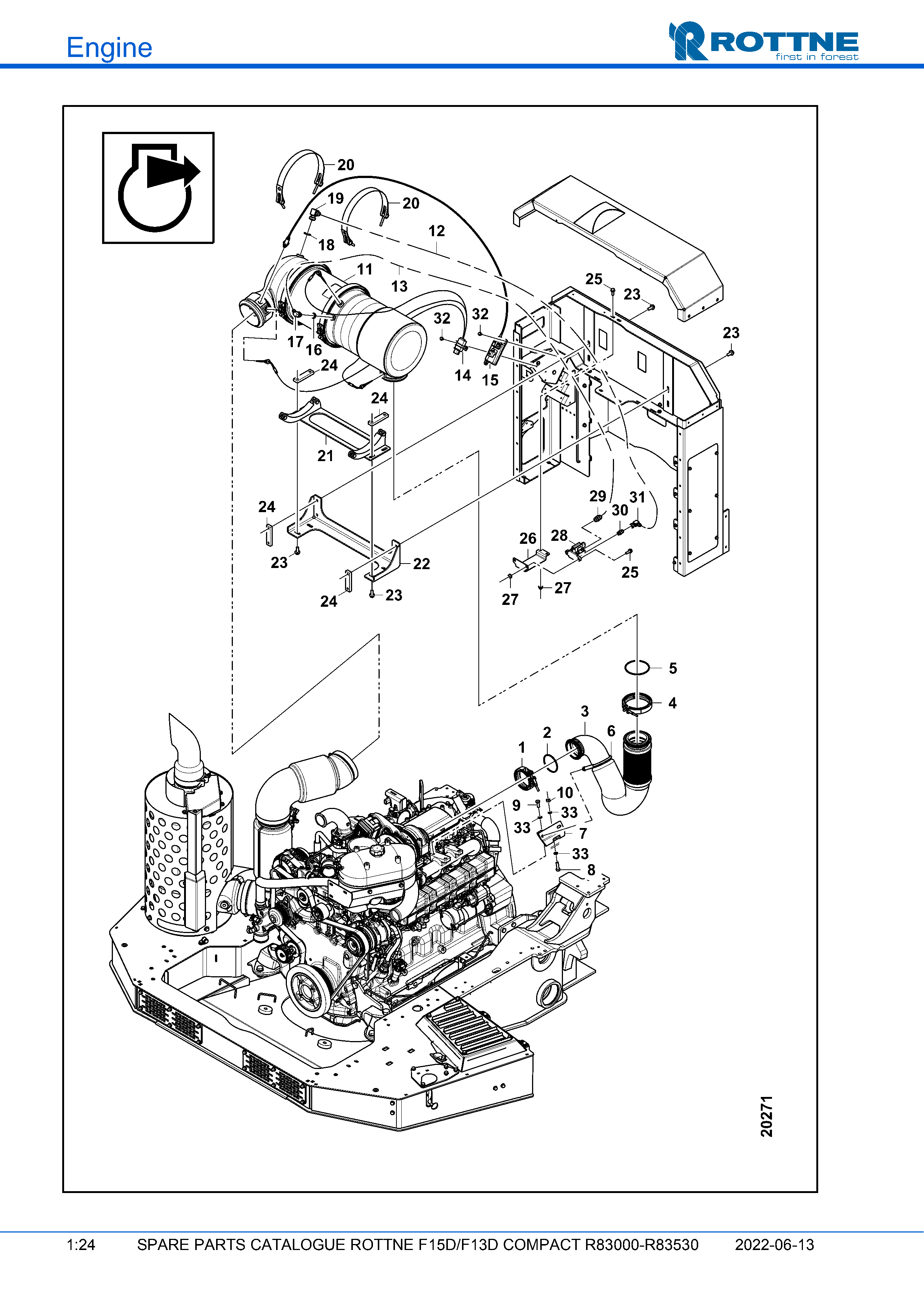 Сажевый фильтр (DPF), -R83230 (F15D/F13D COMPACT R83000–R83530, 2022-06-13)