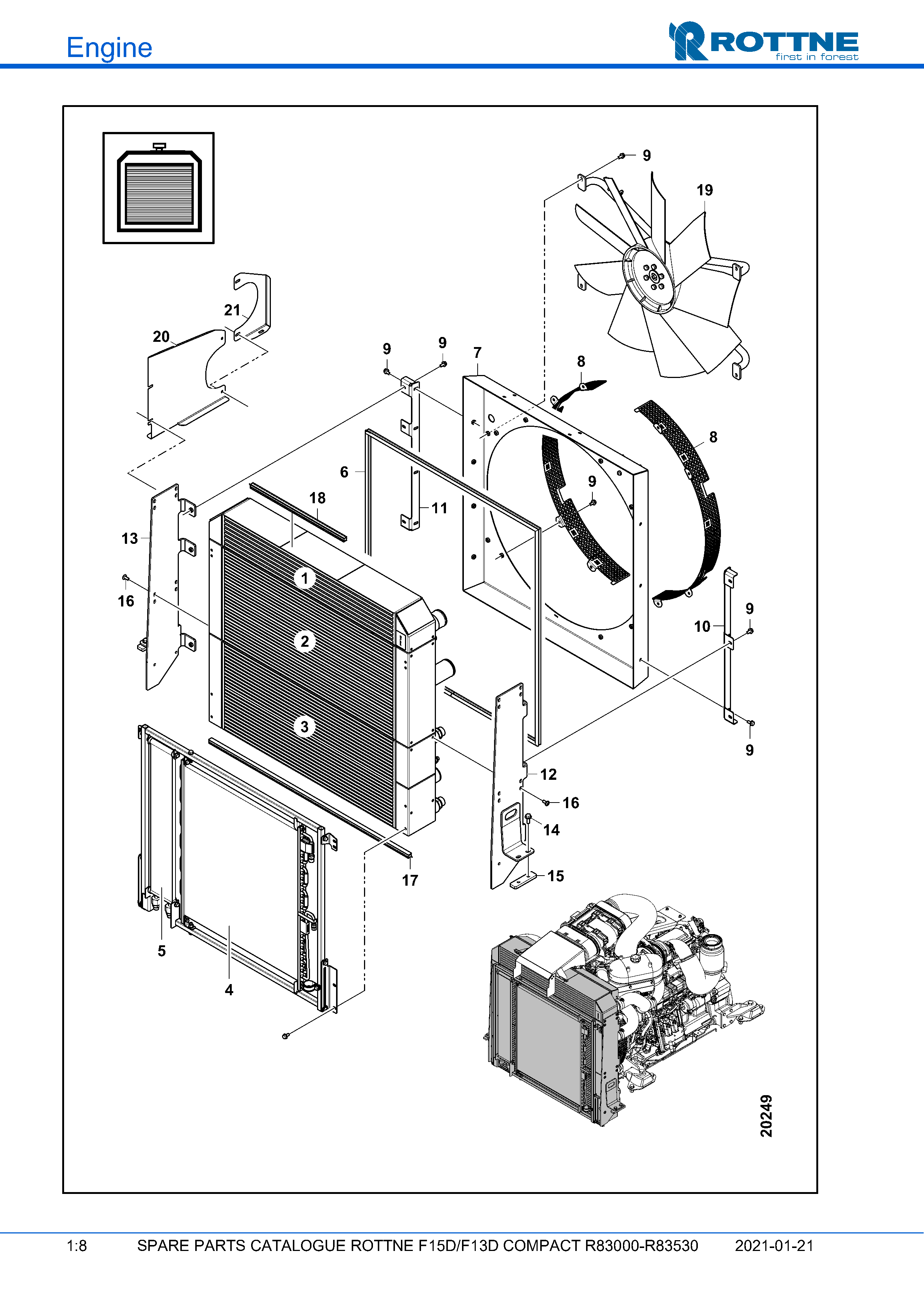 Крышка вентилятора (F15D/F13D COMPACT R83000–R83530, 2021-01-21)