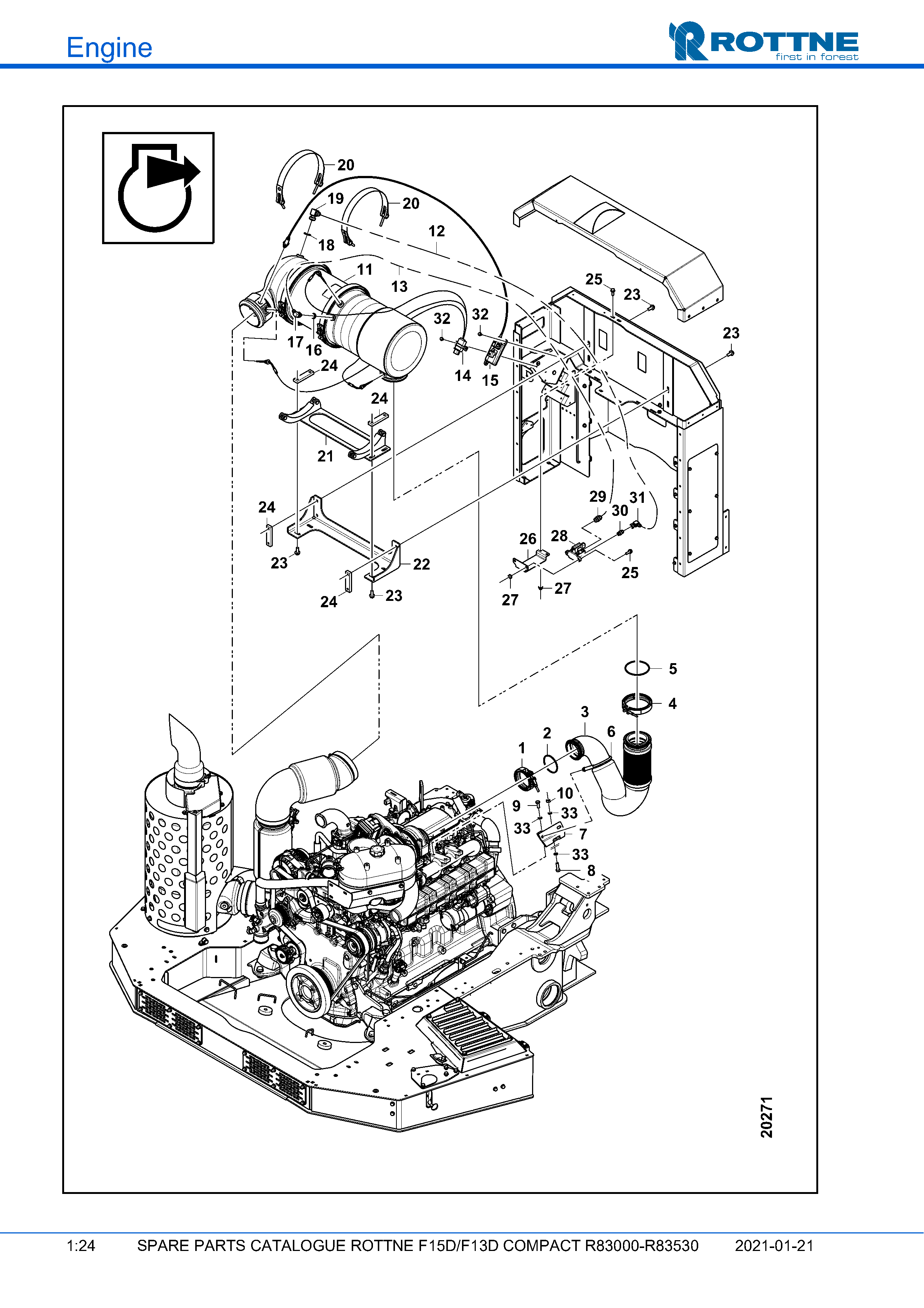 Сажевый фильтр (DPF), -R83230 (F15D/F13D COMPACT R83000–R83530, 2021-01-21)