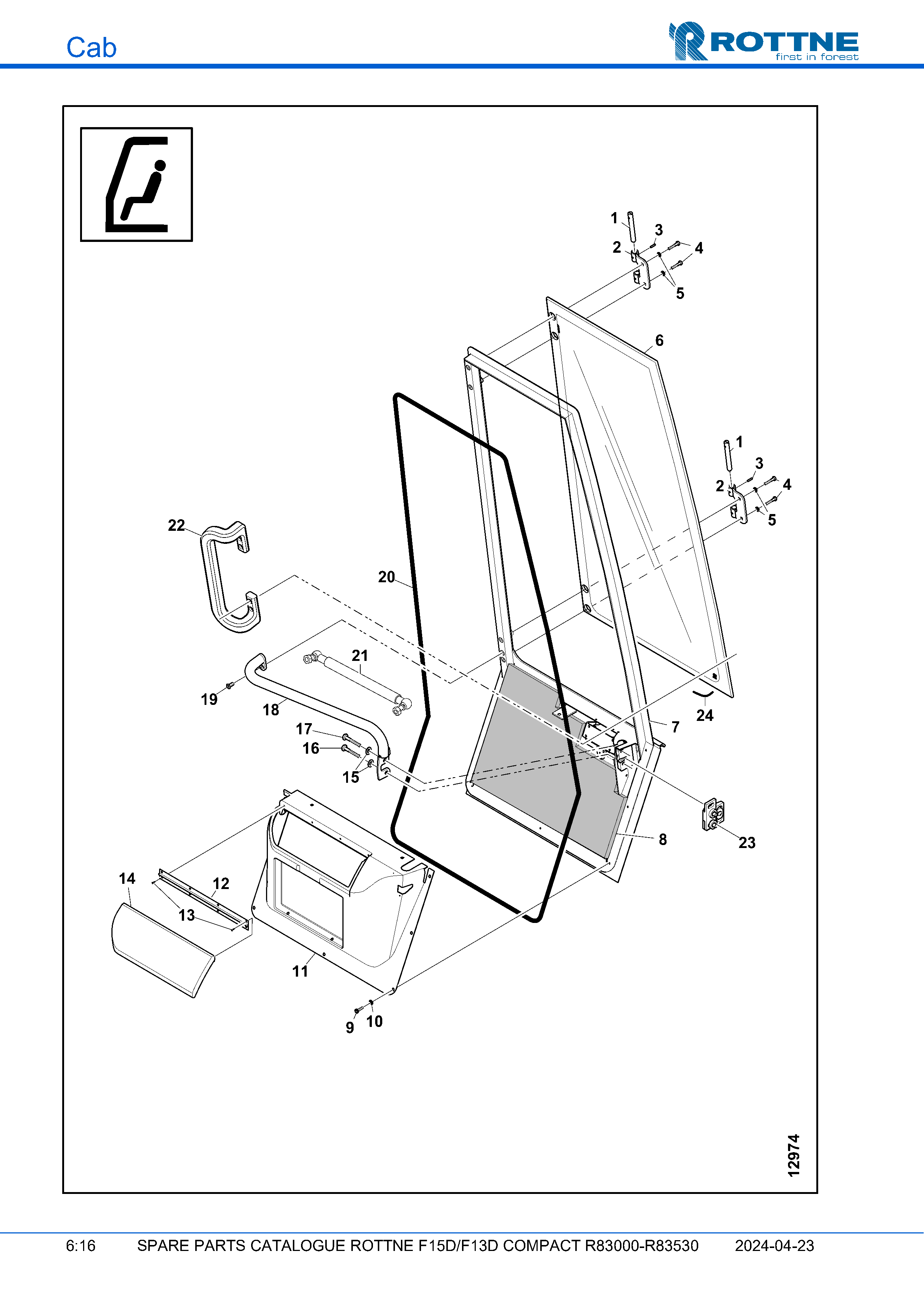 Дверь, левая (F15D/F13D COMPACT R83000–R83530, 2024-04-23)