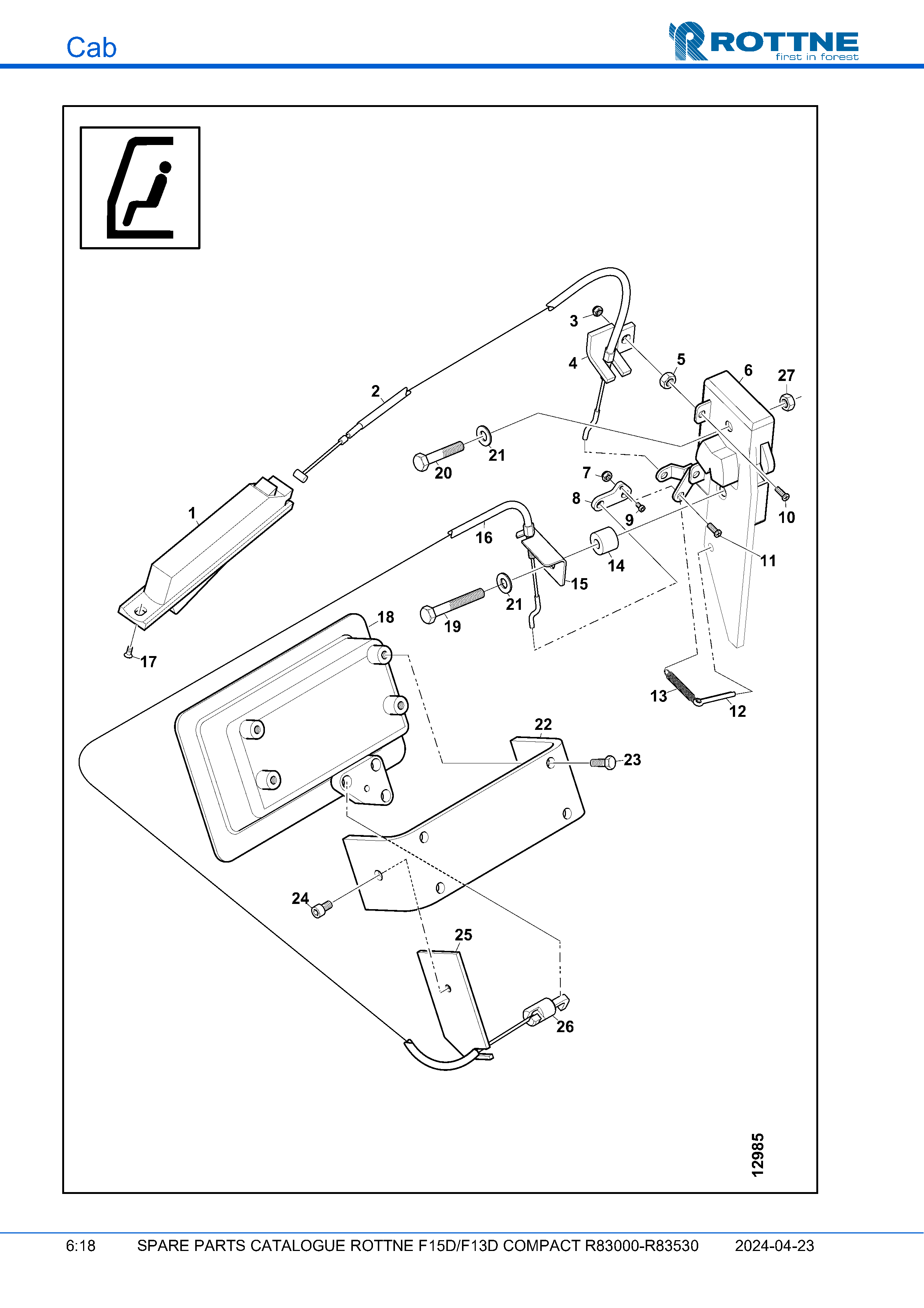 Замок двери, -R83340 (F15D/F13D COMPACT R83000–R83530, 2024-04-23)