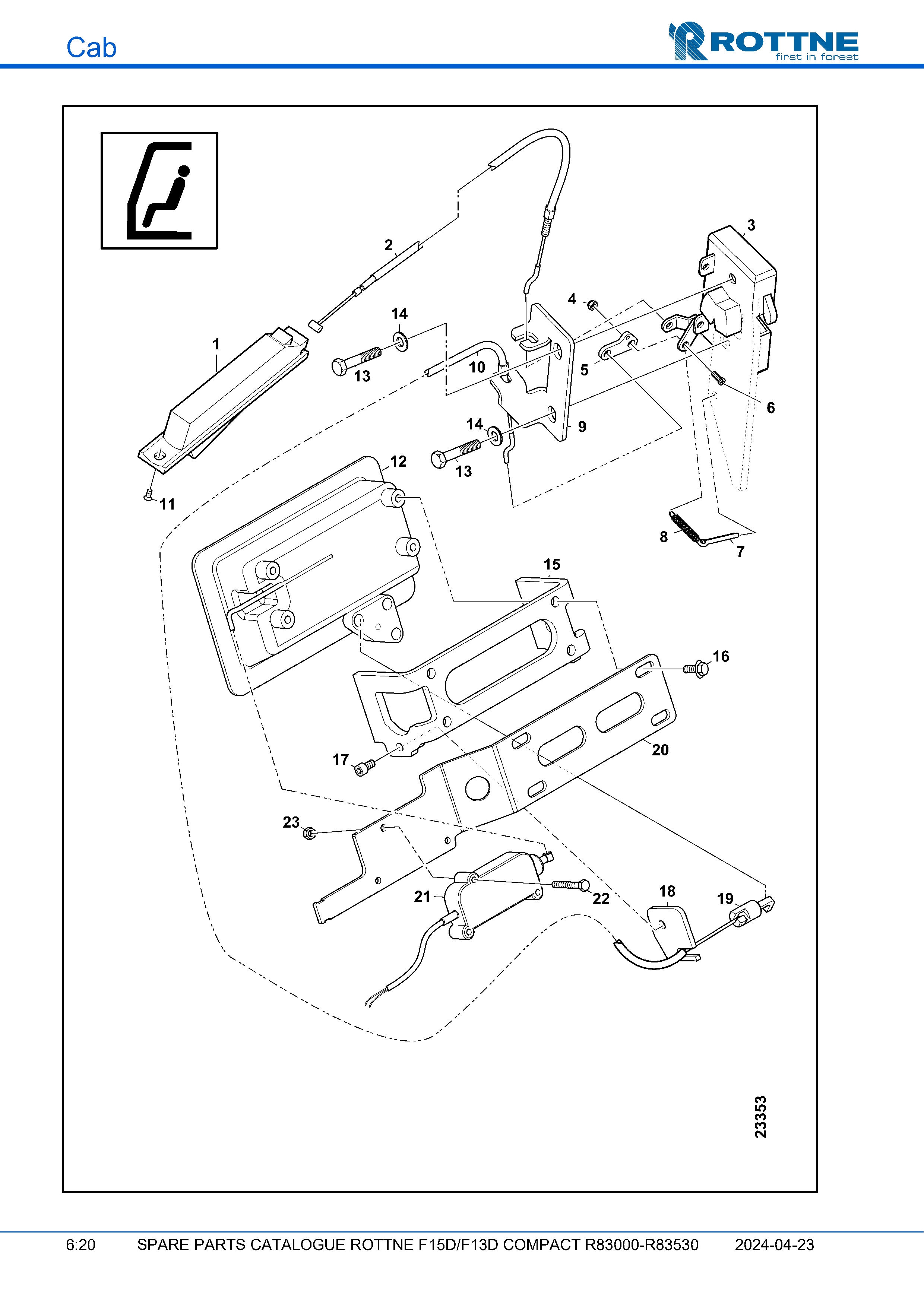 Замок двери, R83401- (F15D/F13D COMPACT R83000–R83530, 2024-04-23)