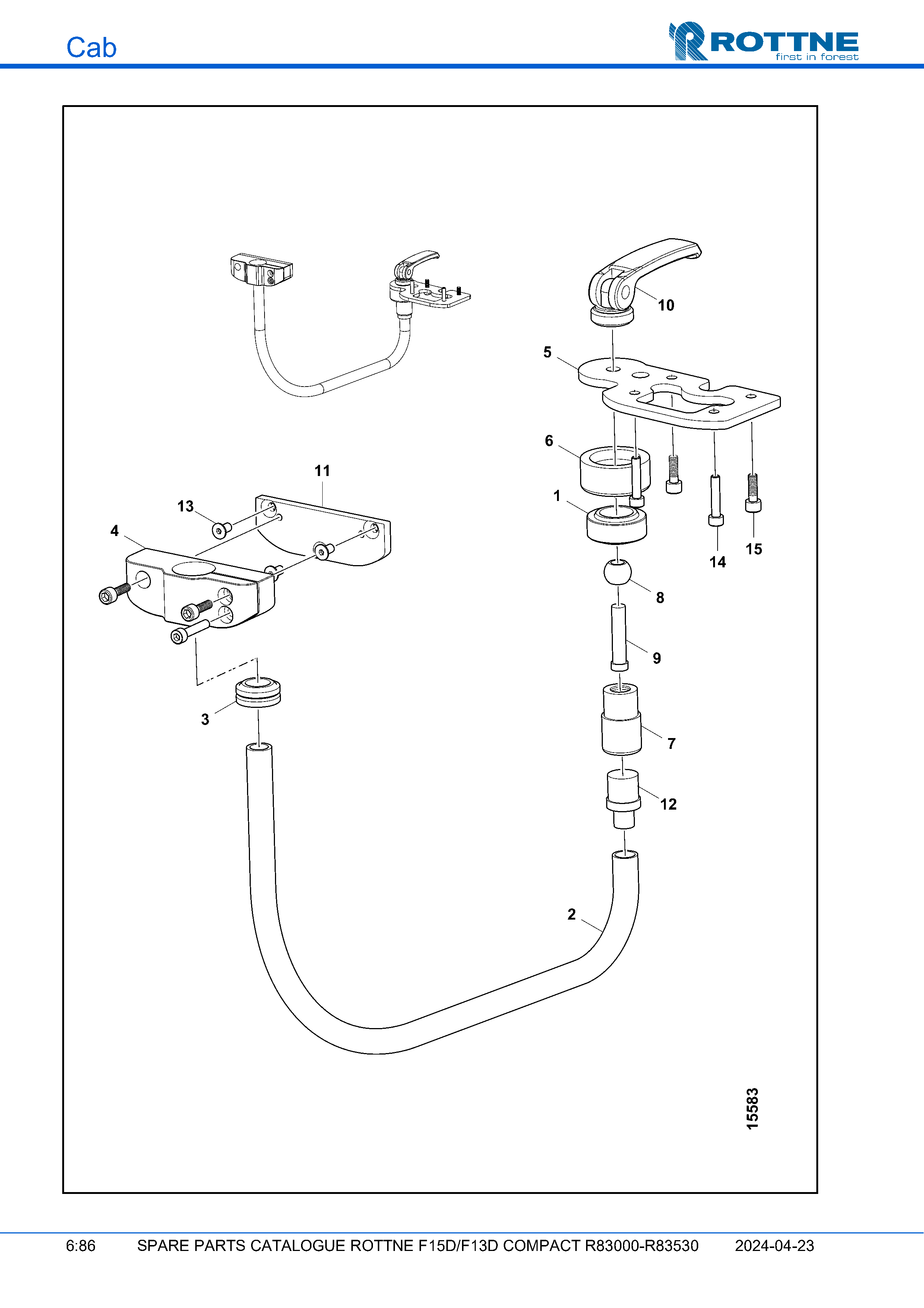 Кронштейн дисплея SITTAB, Rottne (F15D/F13D COMPACT R83000–R83530, 2024-04-23)