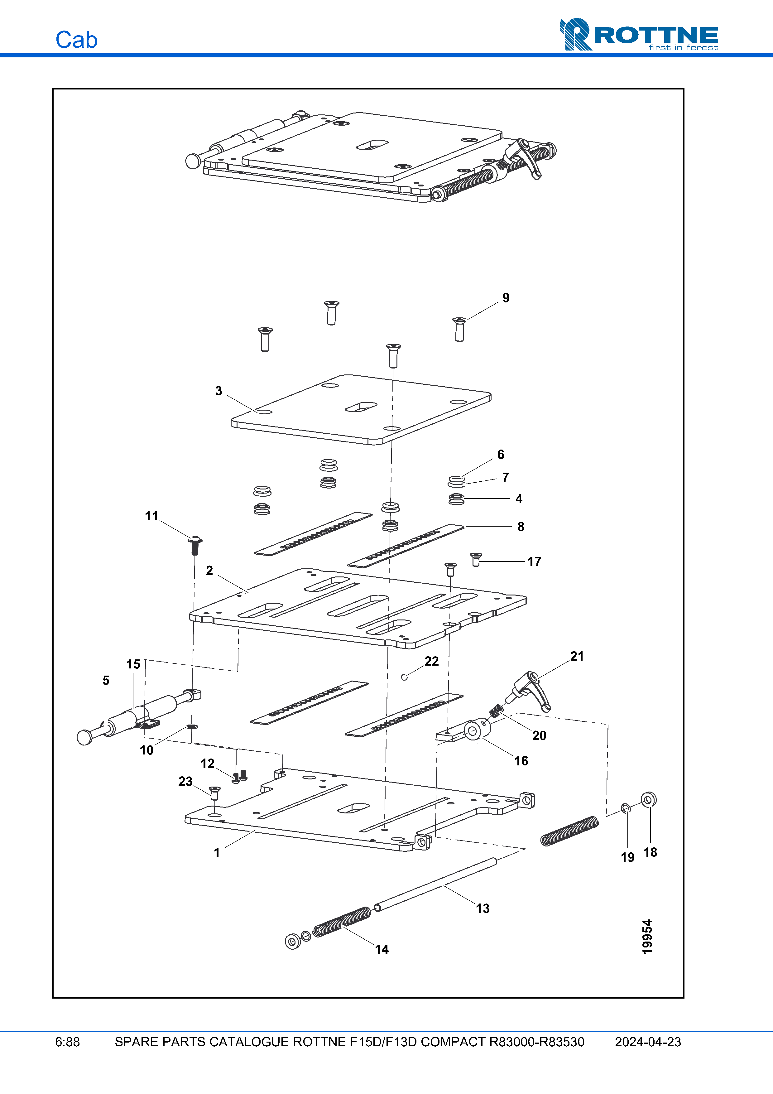 Плоскостной демпфер одинарный, доп. оборудование (F15D/F13D COMPACT R83000–R83530, 2024-04-23)
