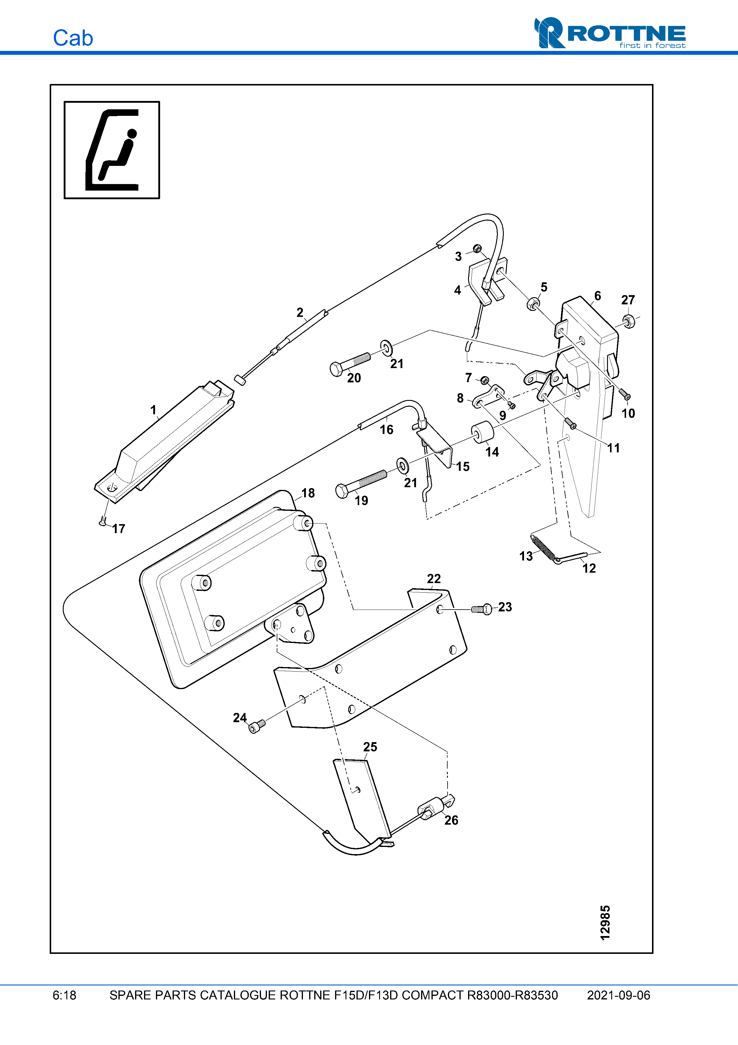 Замок двери, -R83340 (F15D/F13D COMPACT R83000–R83530, 2021-09-06)