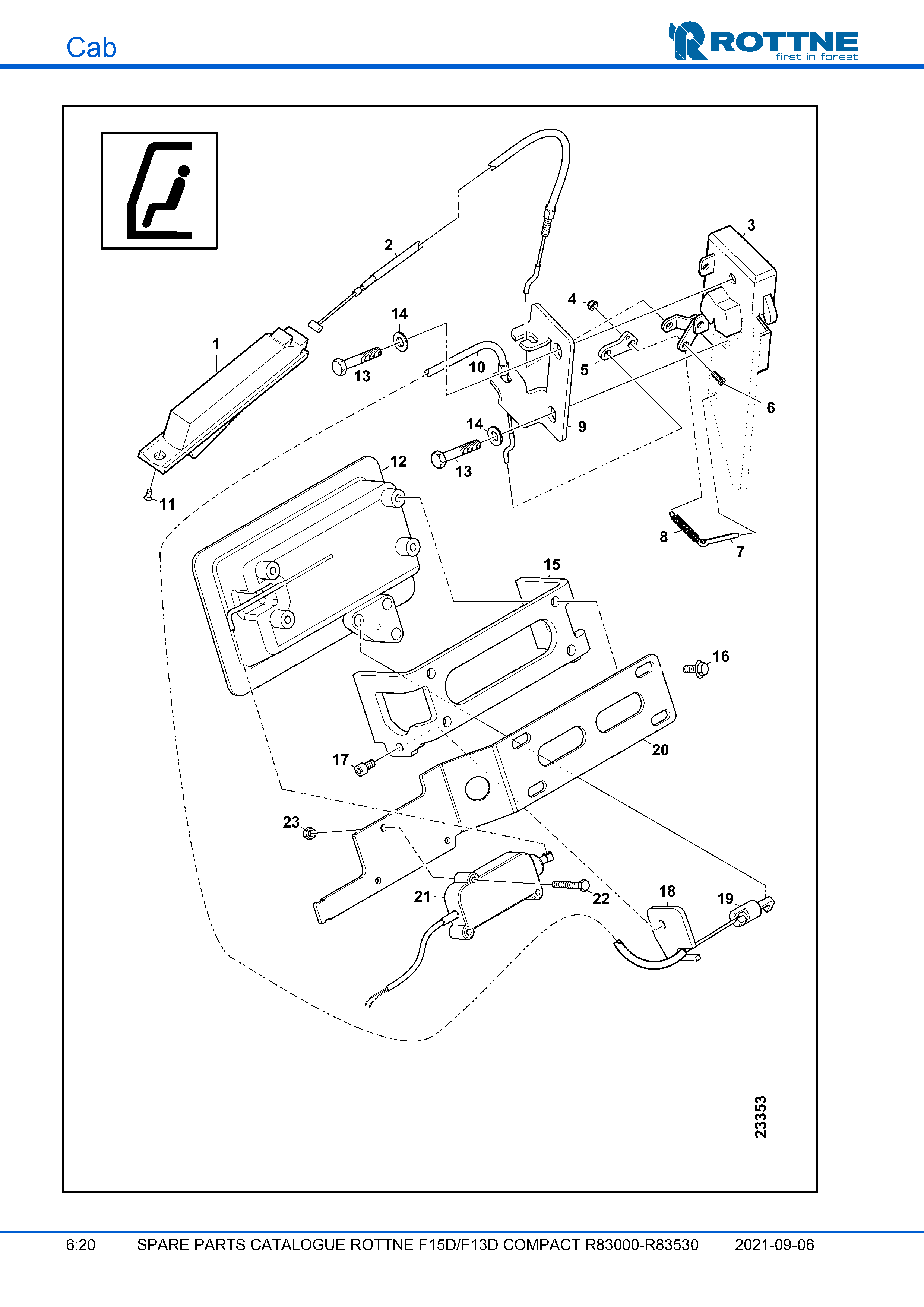 Замок двери, R83401- (F15D/F13D COMPACT R83000–R83530, 2021-09-06)