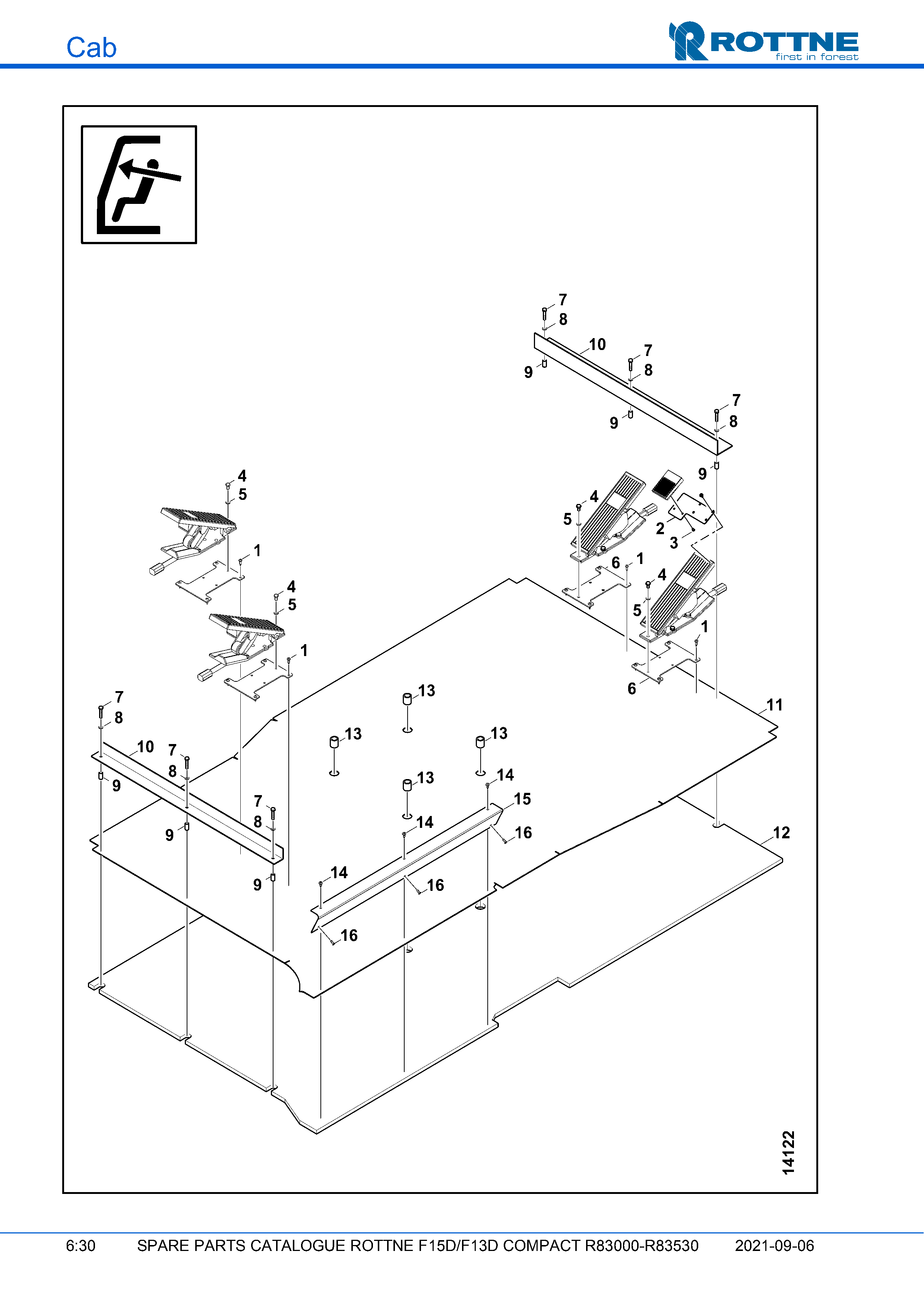 Пол (F15D/F13D COMPACT R83000–R83530, 2021-09-06)