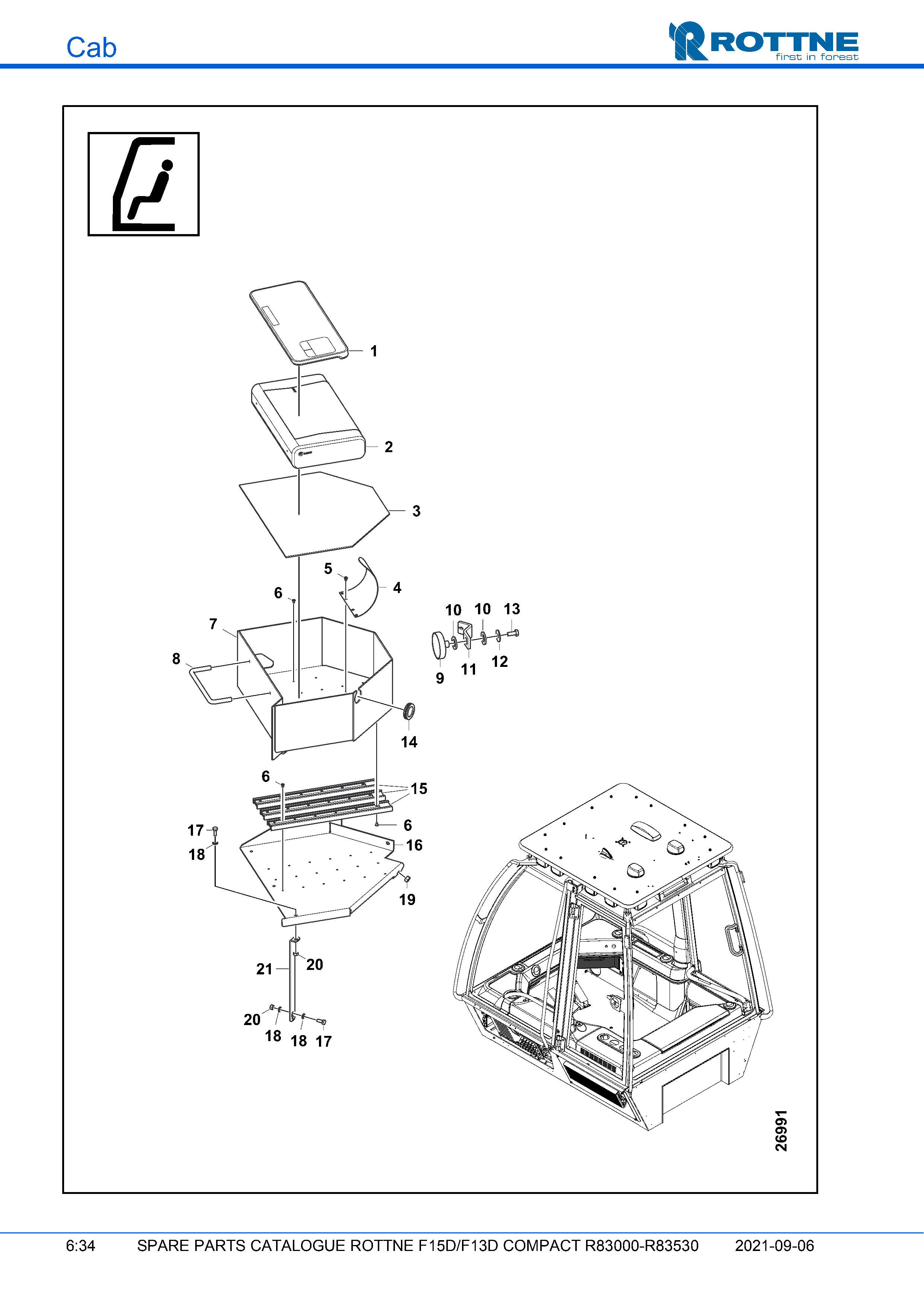 Выдвижной отсек принтера (F15D/F13D COMPACT R83000–R83530, 2021-09-06)