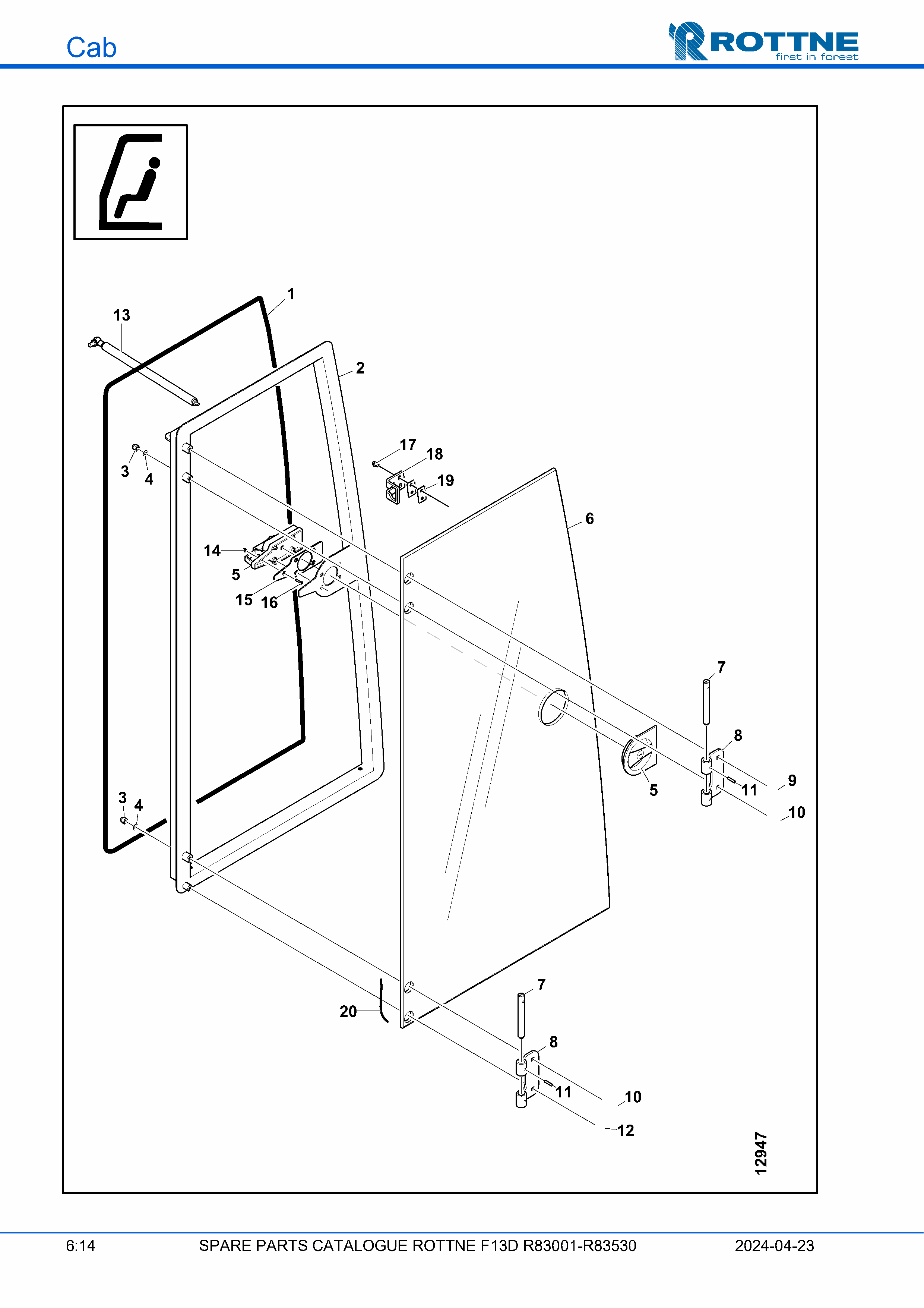 Дверь, правая (F13D R83001–R83530, 2024-04-23)