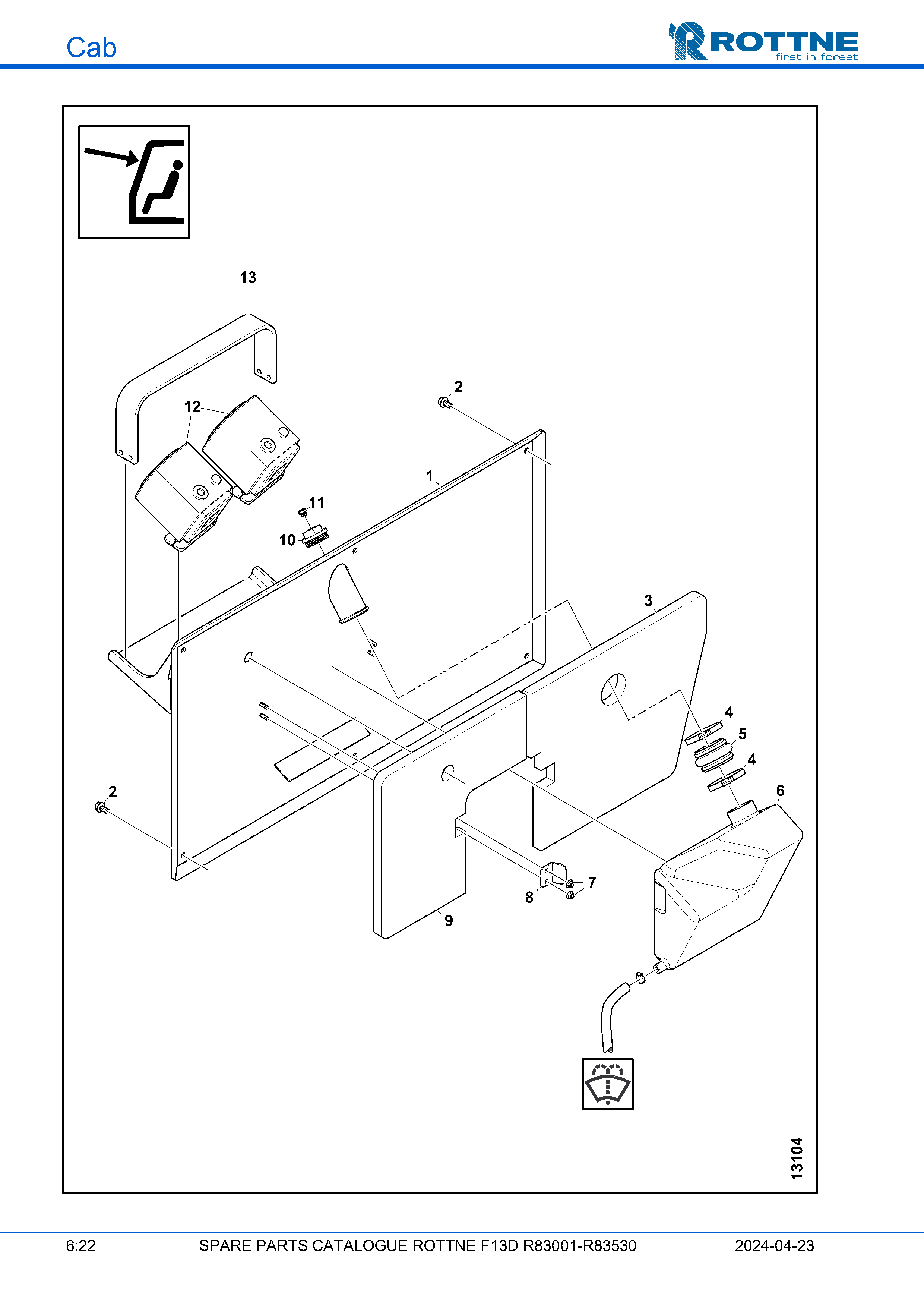 Сервисный люк, левая сторона (F13D R83001–R83530, 2024-04-23)
