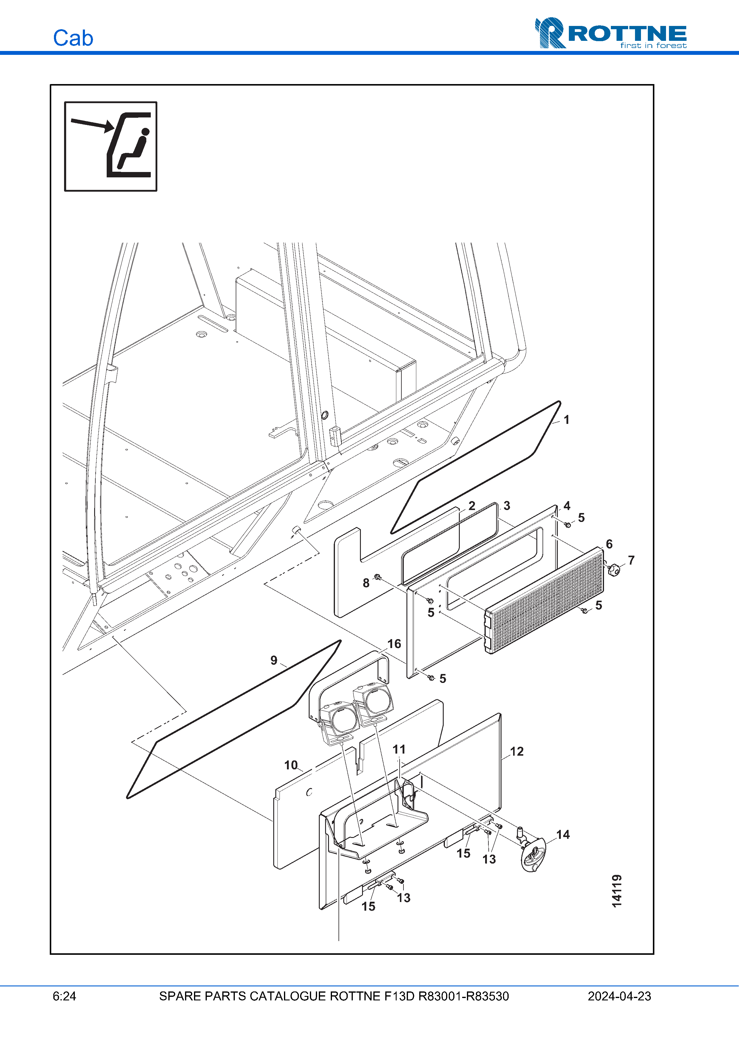 Сервисный люк, правая сторона (F13D R83001–R83530, 2024-04-23)