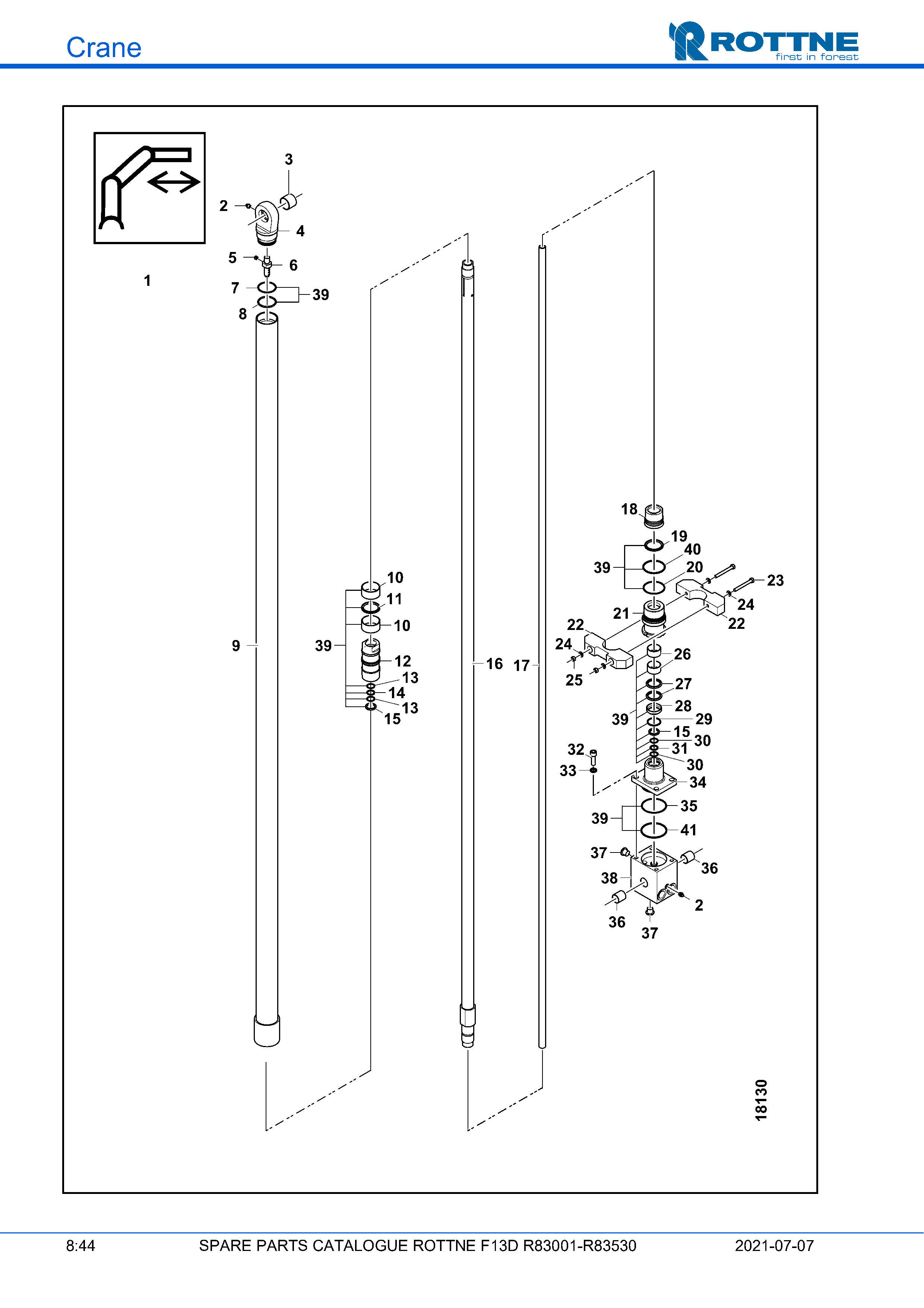Гидроцилиндр (F13D R83001–R83530, 2021-07-07)