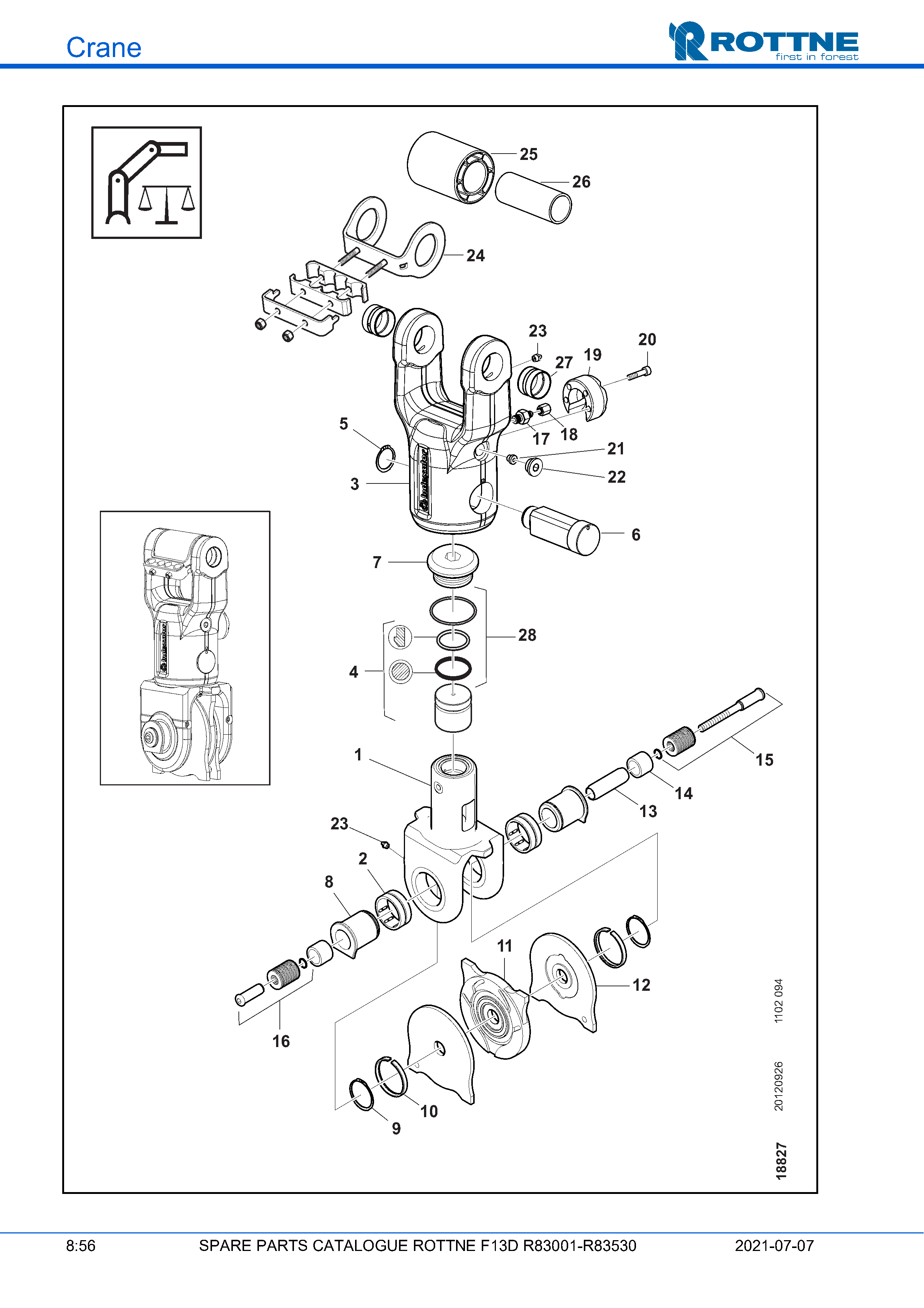 Весовое звено MPB 1-184, RK125 8,4 м (F13D R83001–R83530, 2021-07-07)