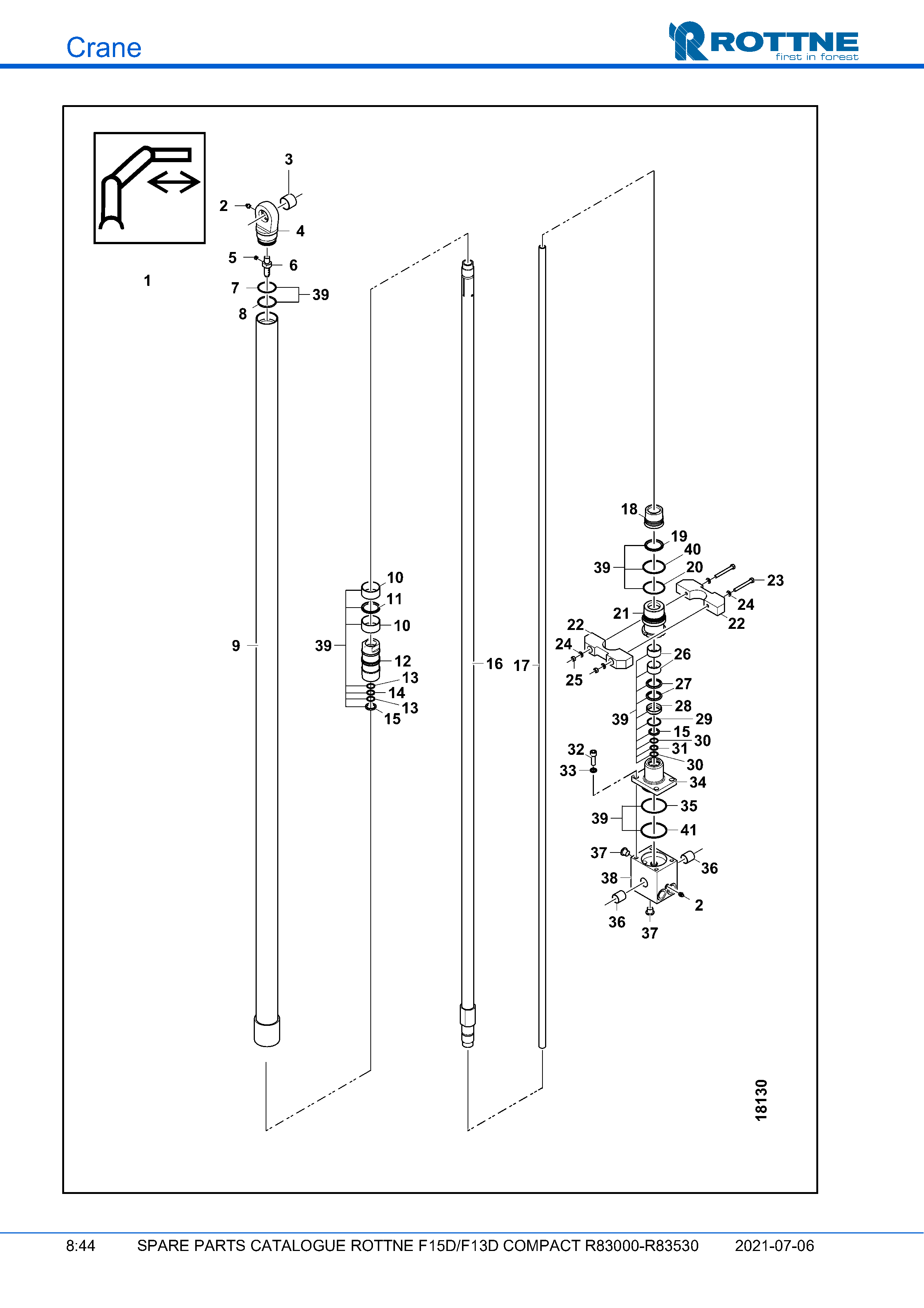 Гидроцилиндр (F15D/F13D COMPACT R83000–R83530, 2021-07-06)