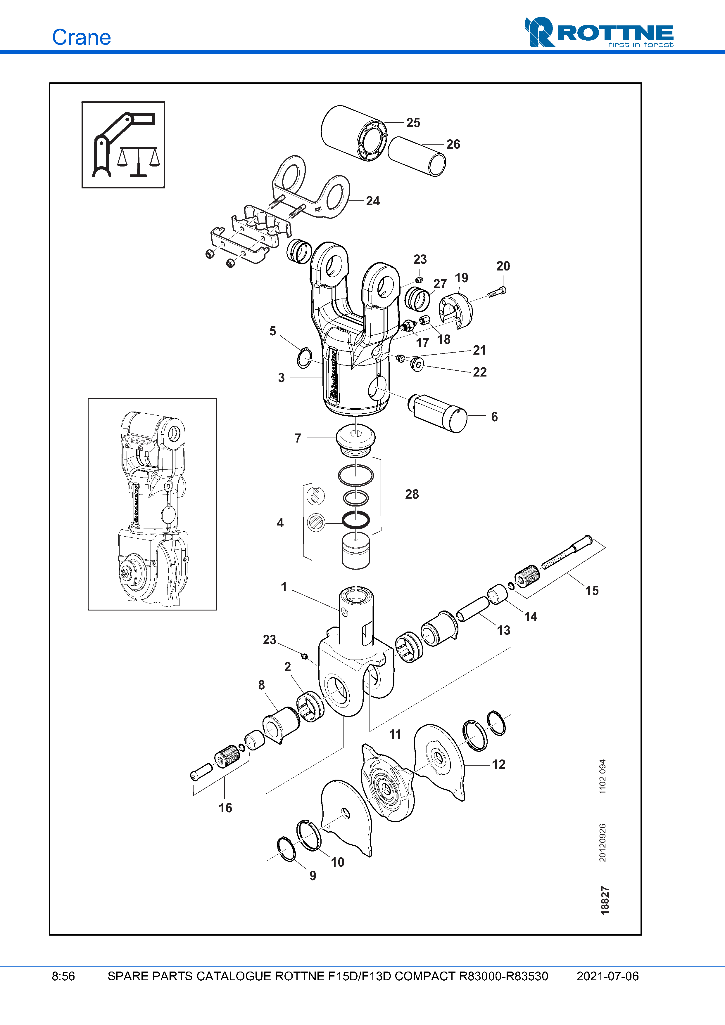 Весовое звено MPB 1-184, RK125 8,4 м (F15D/F13D COMPACT R83000–R83530, 2021-07-06)