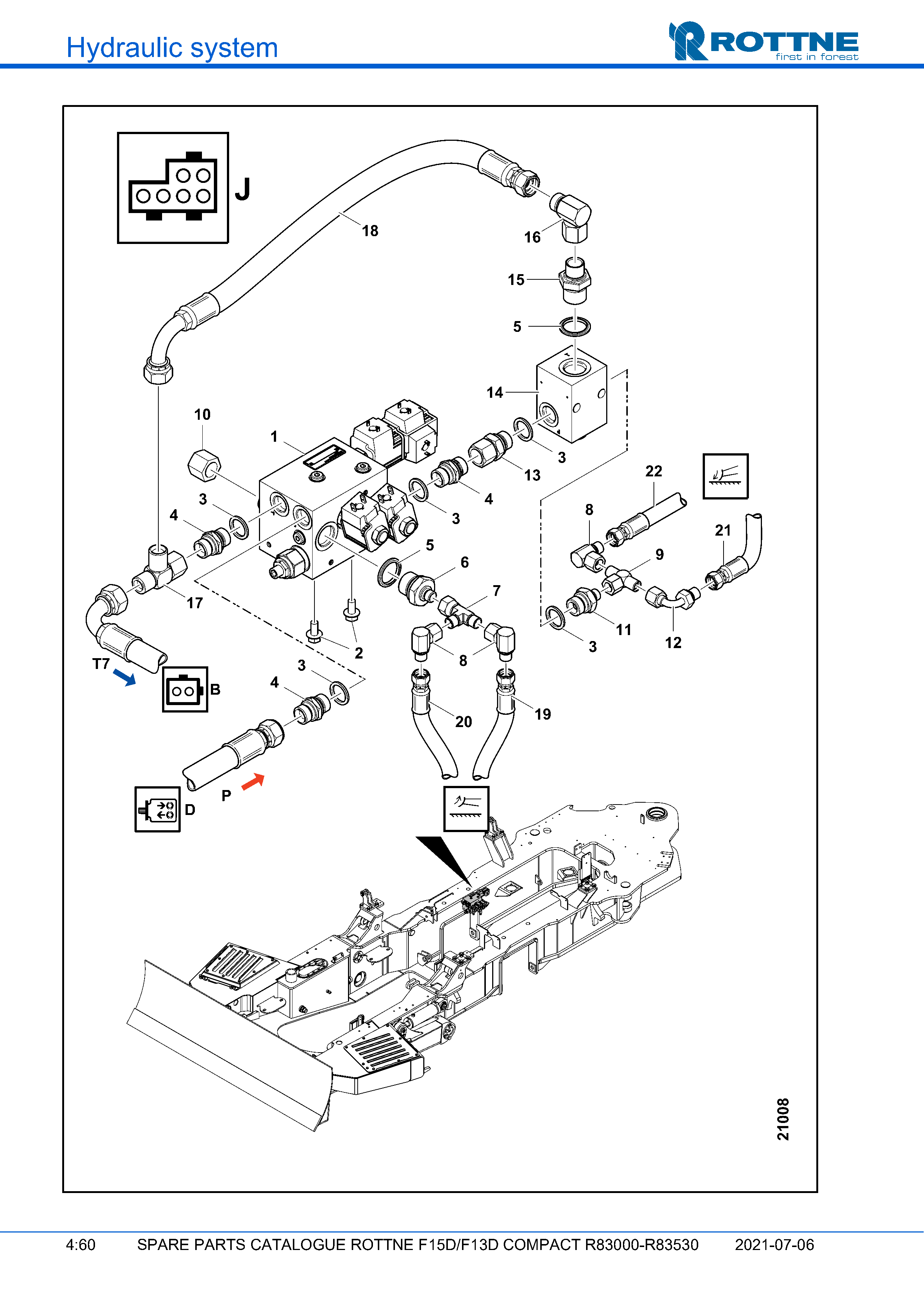 Бульдозерный отвал "J" (F15D/F13D COMPACT R83000–R83530, 2021-07-06, 722382)