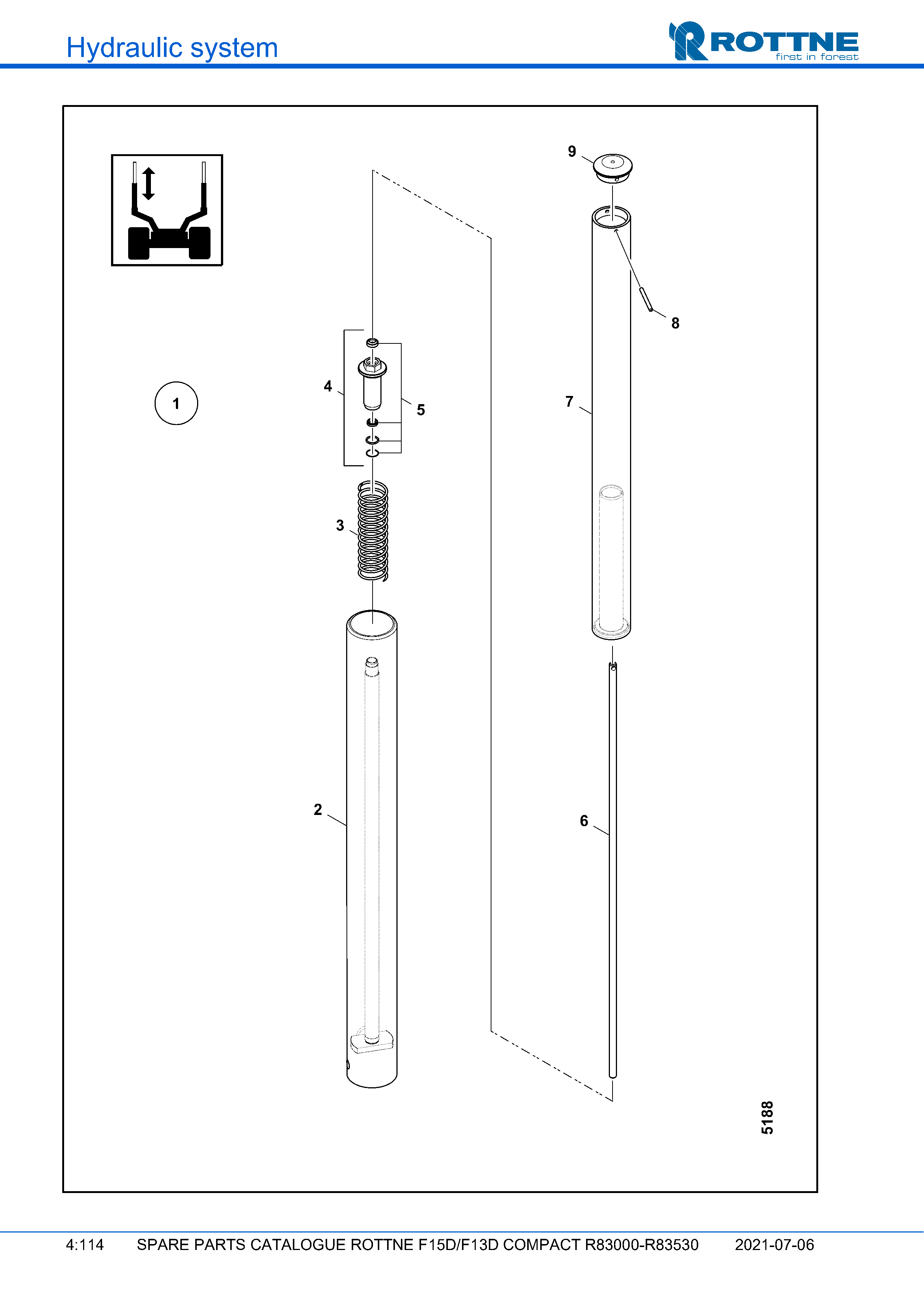 Телескопическая стойка (F15D/F13D COMPACT R83000–R83530, 2021-07-06, 722382)
