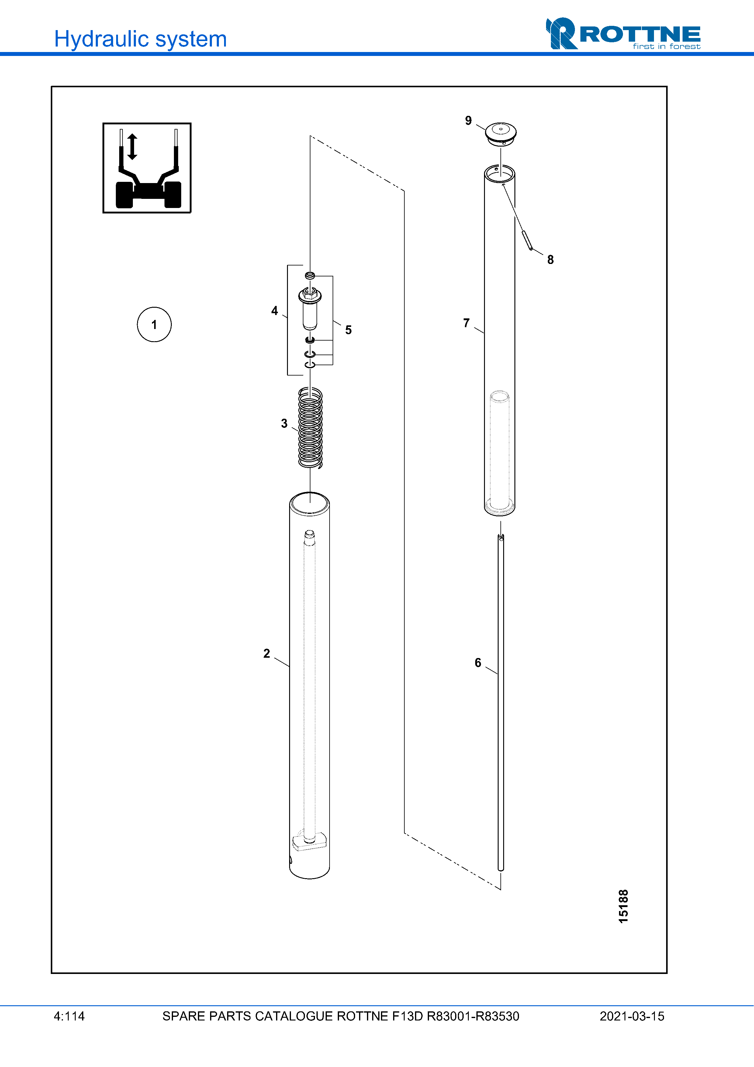 Телескопическая стойка (F13D R83001–R83530, 2021-03-15)