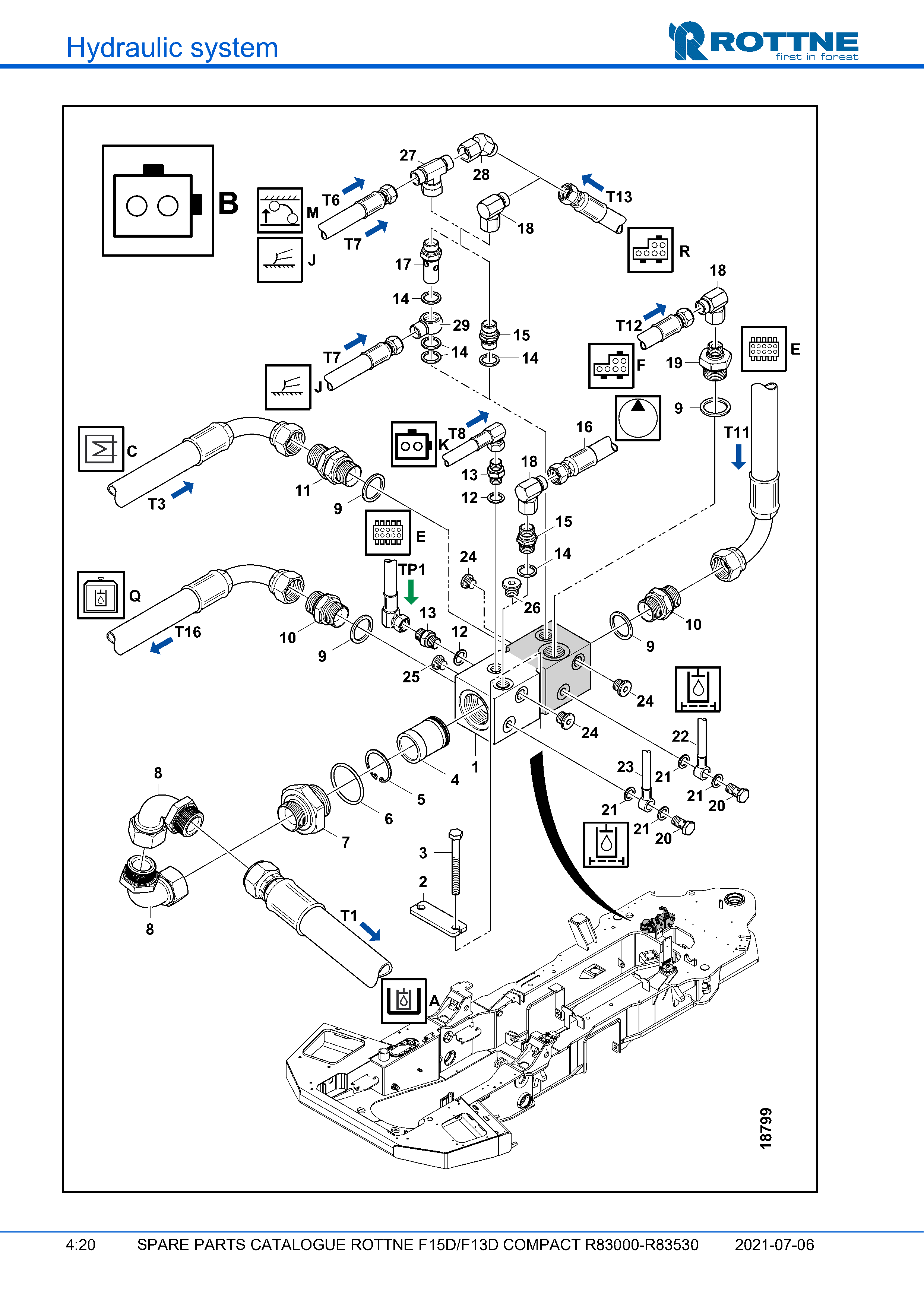 Возвратный блок "B" (F15D/F13D COMPACT R83000–R83530, 2021-07-06, 722384)
