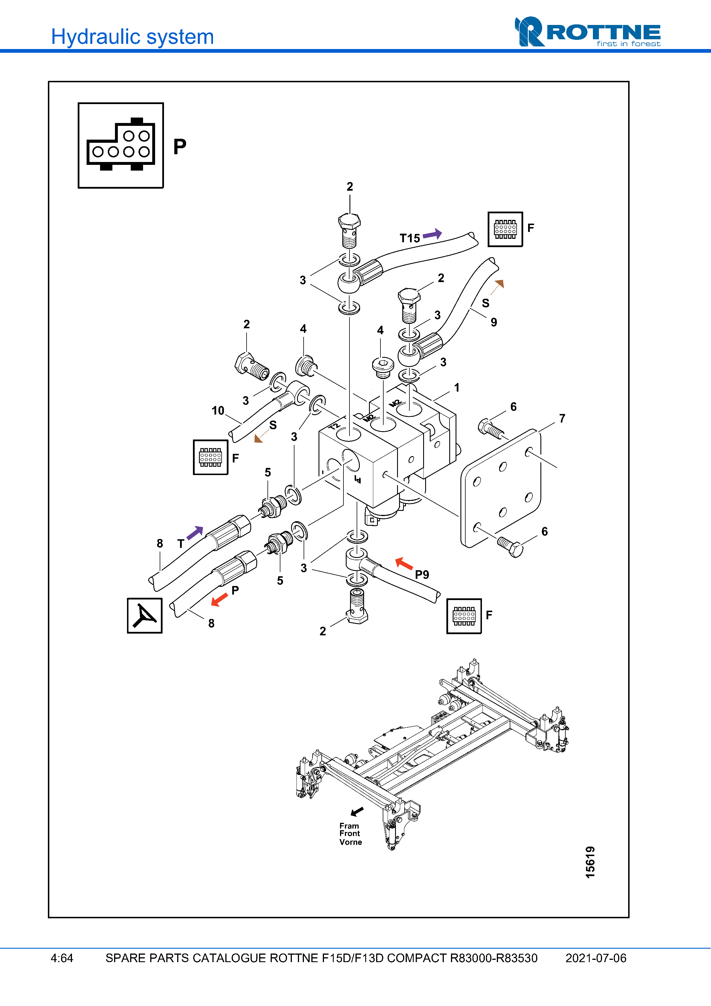 Рулевое управление Orbitrol "P" (F15D/F13D COMPACT R83000–R83530, 2021-07-06, 722384)