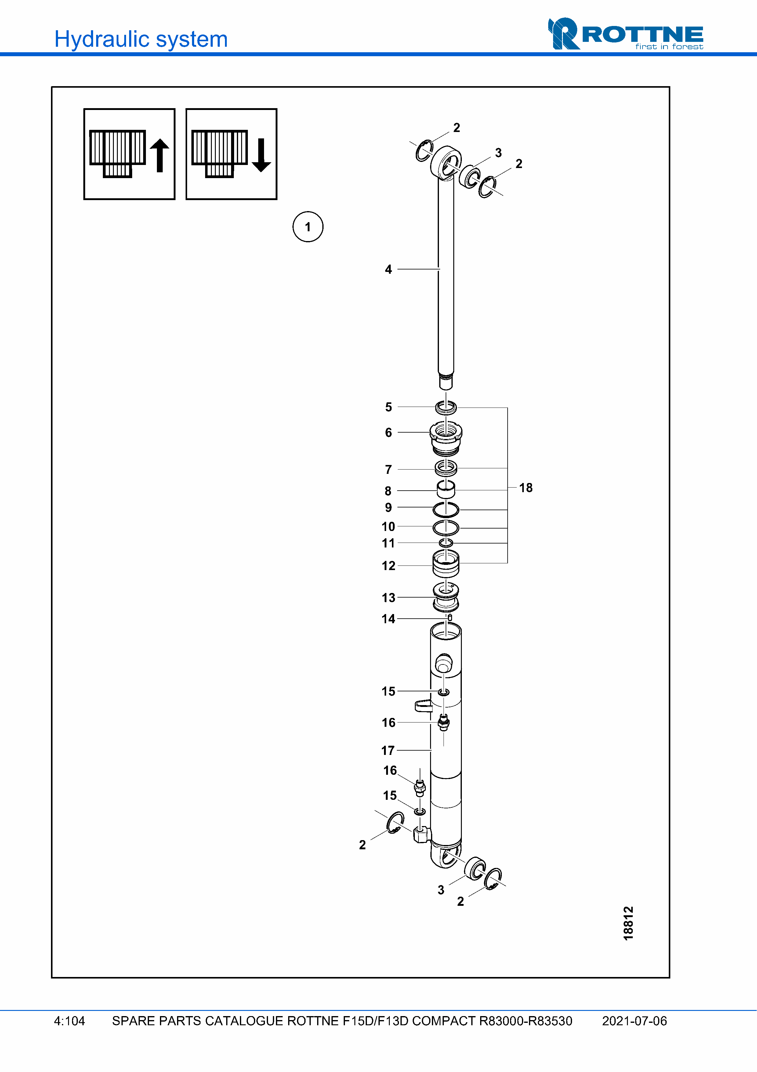 Цилиндр заголовочного щита, вверх-вниз (F15D/F13D COMPACT R83000–R83530, 2021-07-06, 722384)