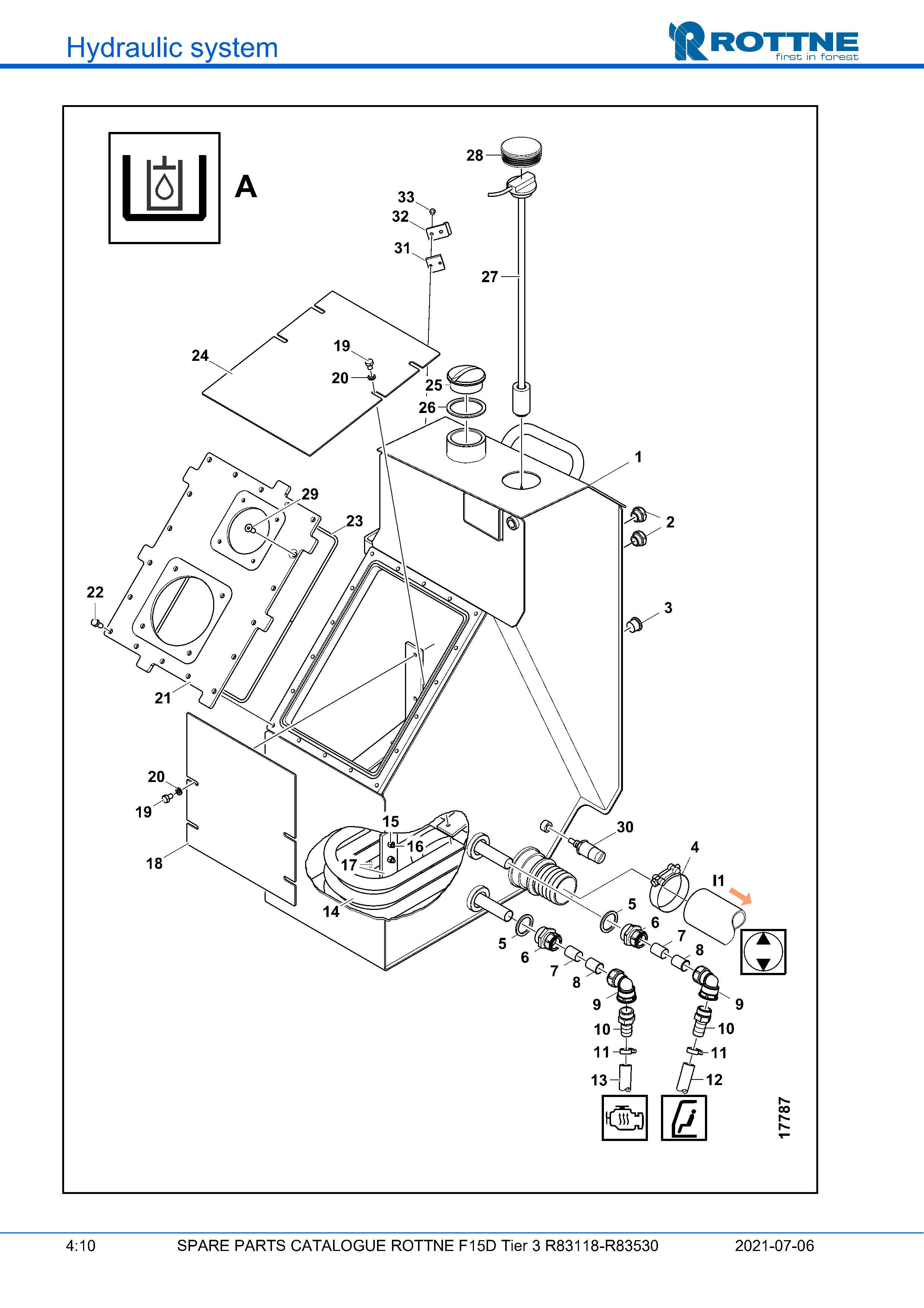 Гидравлический масляный бак "A"