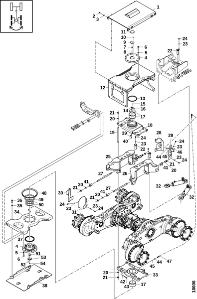 Задняя рама, шарнирный вагон F13D